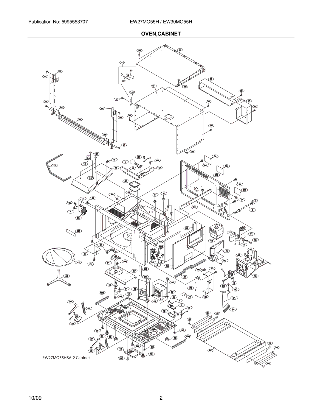 Electrolux EW27MO55HSA, EW30MO55HSA installation instructions Oven,Cabinet 