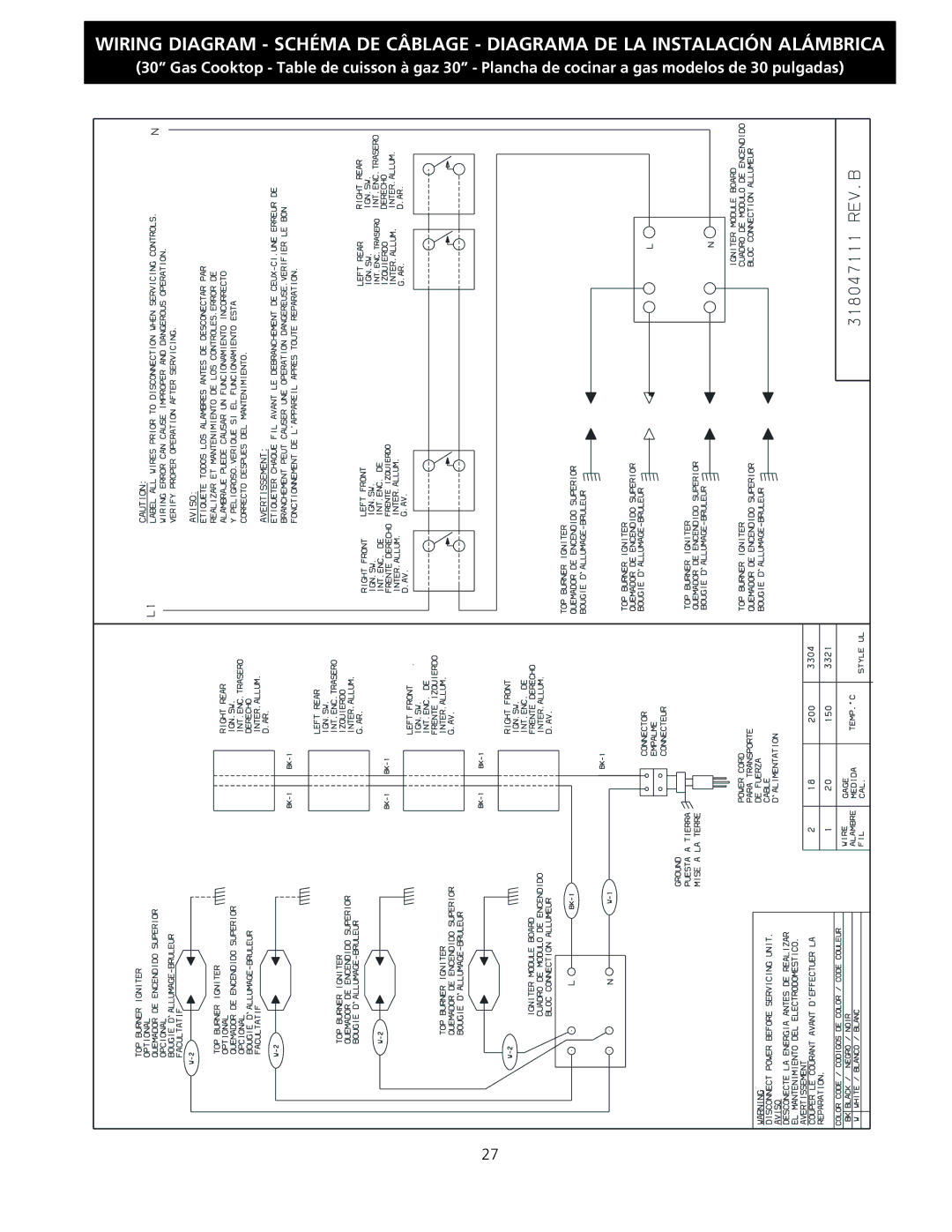 Electrolux EW30GC55G installation instructions 