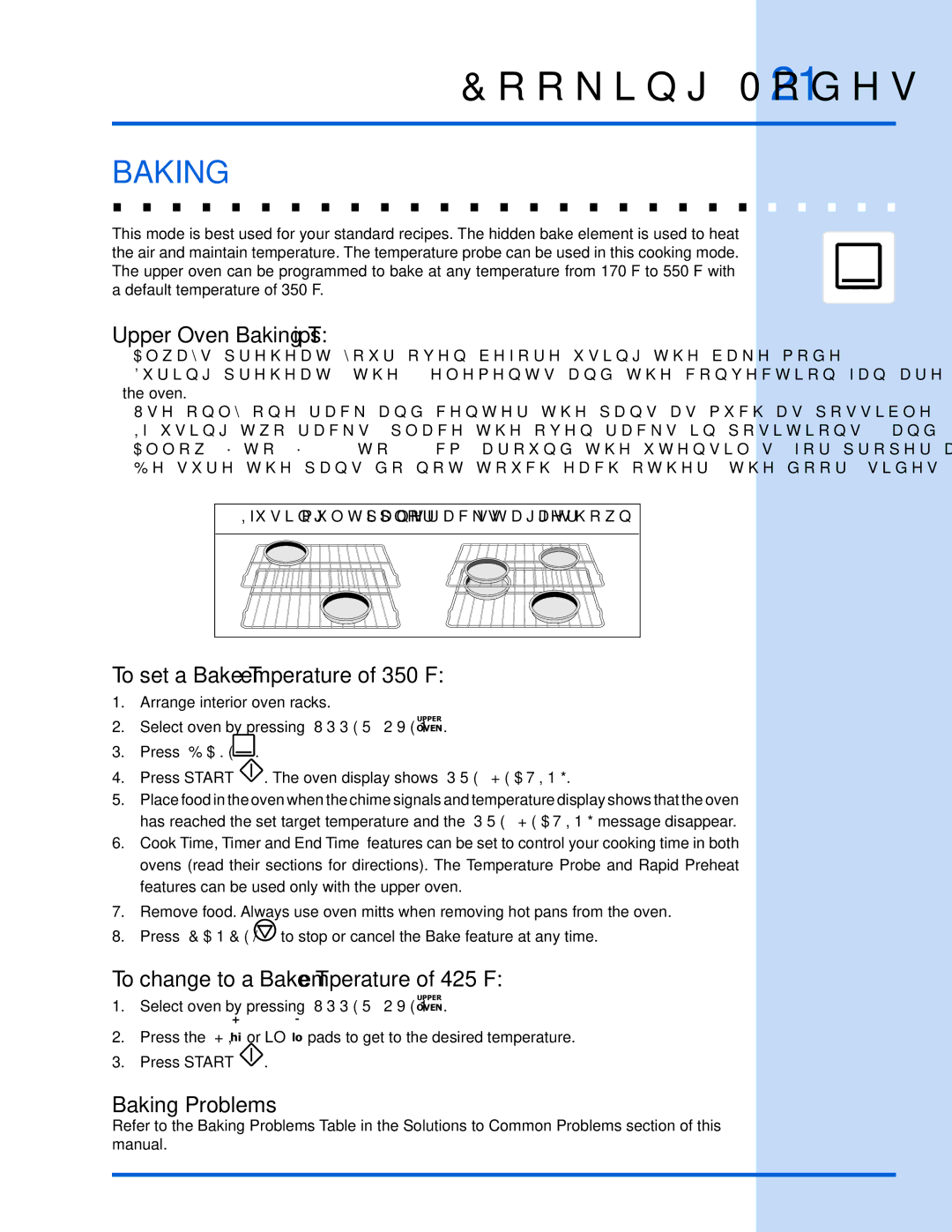 Electrolux EW30GS65GS manual Cooking Modes, Baking 