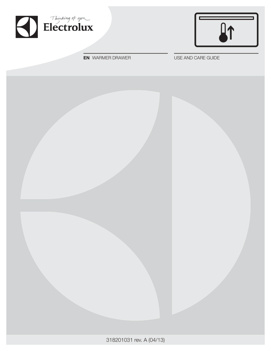 Electrolux EW30WD55QS manual 318201031 rev. a 04/13 