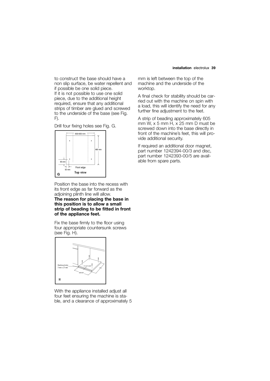 Electrolux EWG 12450 W user manual Top view 