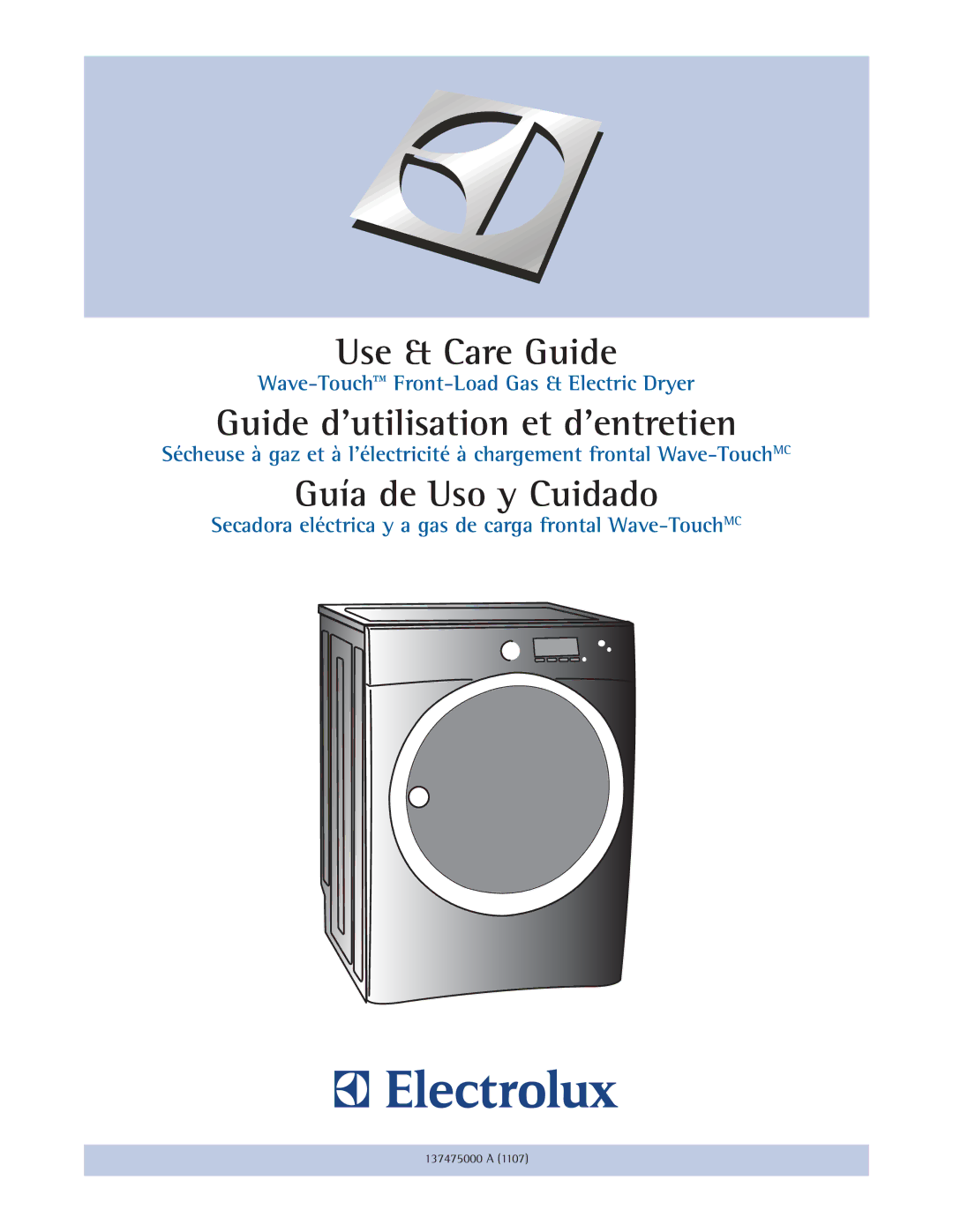 Electrolux EWMED70JIW, EWMED70JSS manual Use & Care Guide 