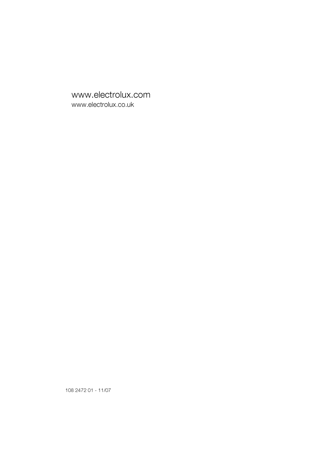 Electrolux EWT 12420 W user manual 108 2472 01 11/07 