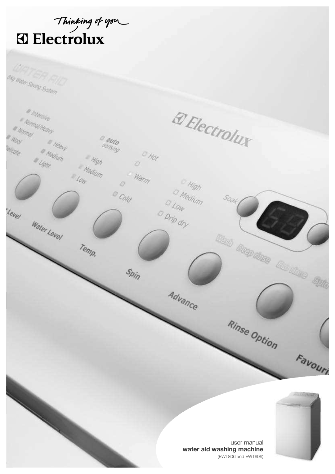 Electrolux EWT806, EWT606 user manual MWjhWZmWidcWYd 