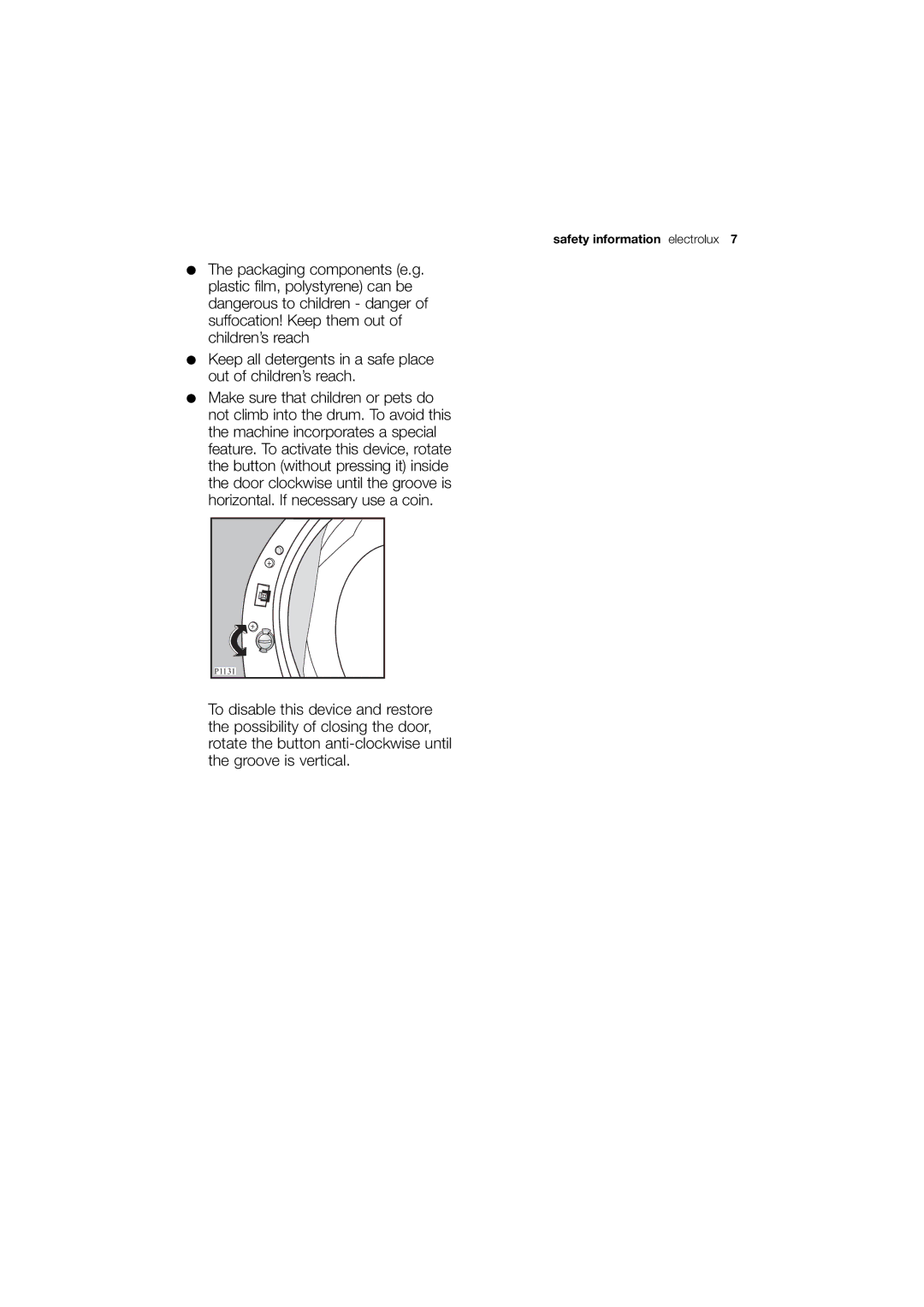 Electrolux EWX 14540 W user manual P1131 