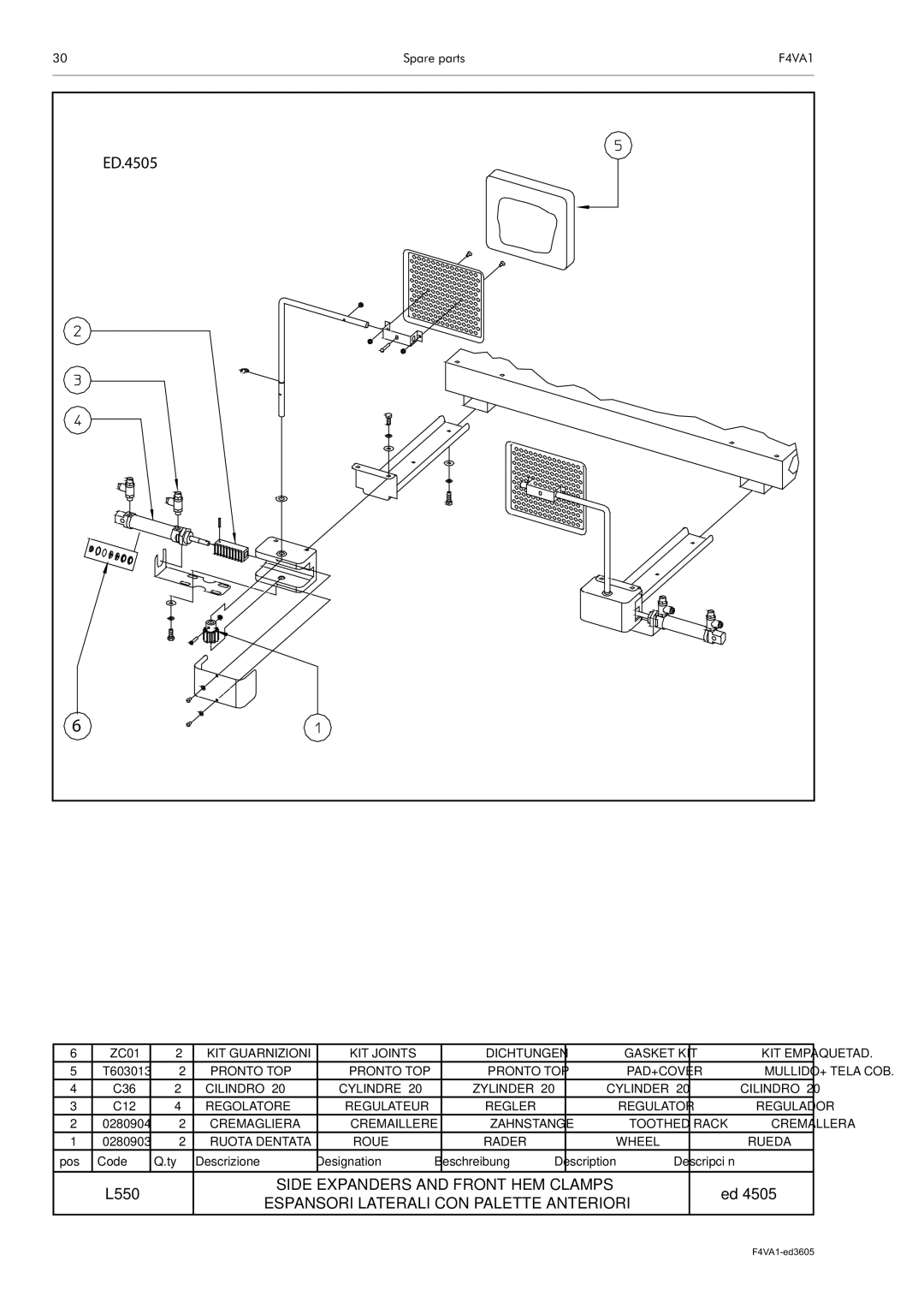 Electrolux F4VA1 manual , L550 