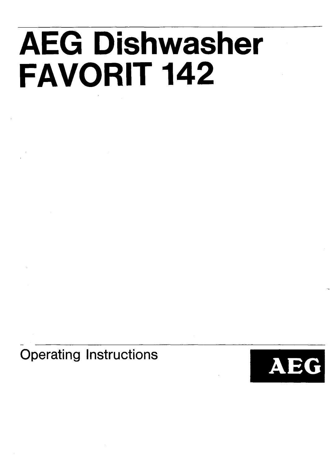 Electrolux FAVORIT 142 manual 