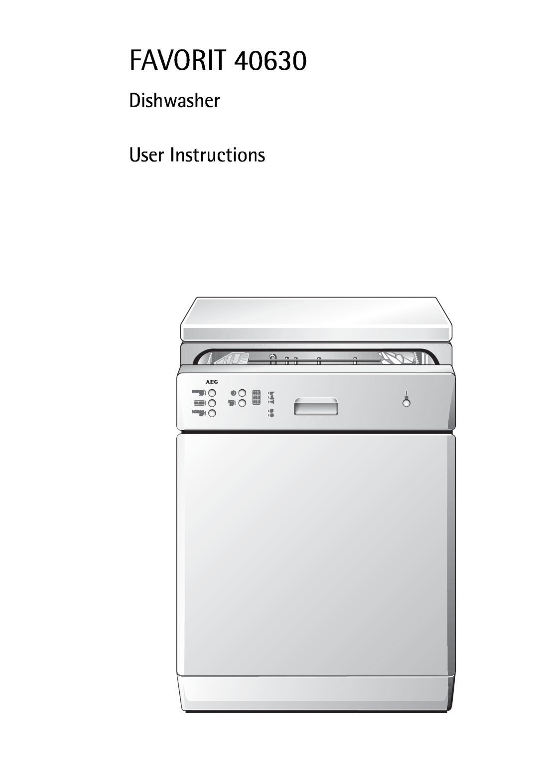 Electrolux FAVORIT 40630 manual Favorit, Dishwasher User Instructions 