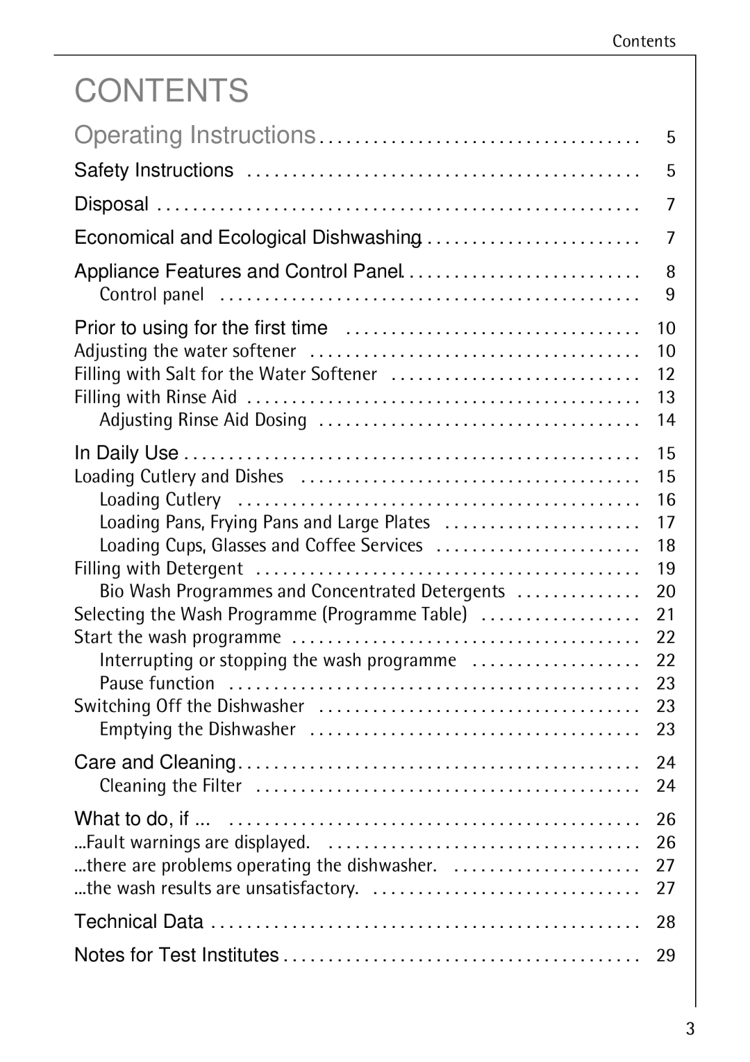 Electrolux FAVORIT 40660 i manual Contents 