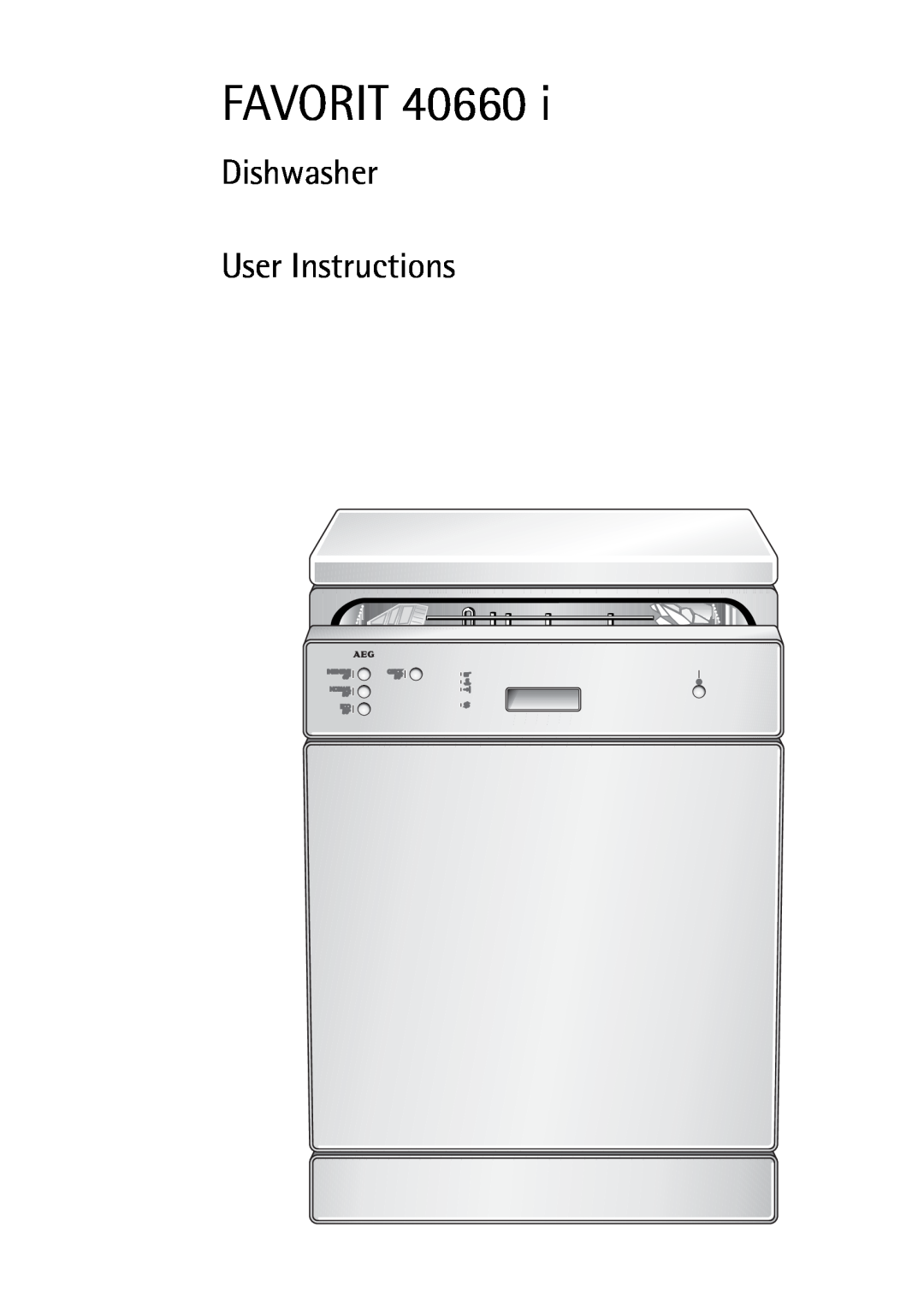 Electrolux FAVORIT 40660 i manual Favorit, Dishwasher User Instructions 