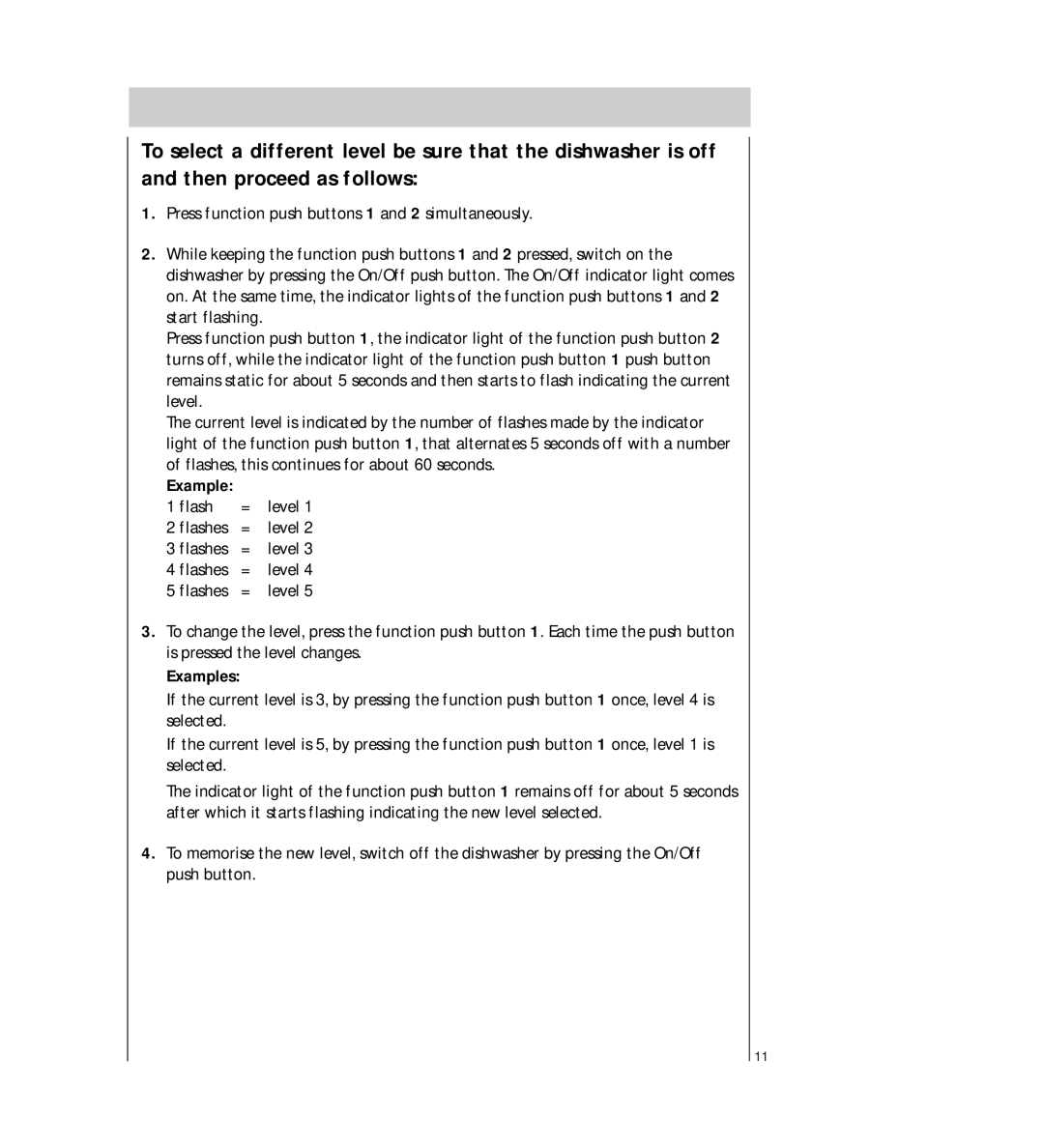 Electrolux FAVORIT 44740 manual Examples 