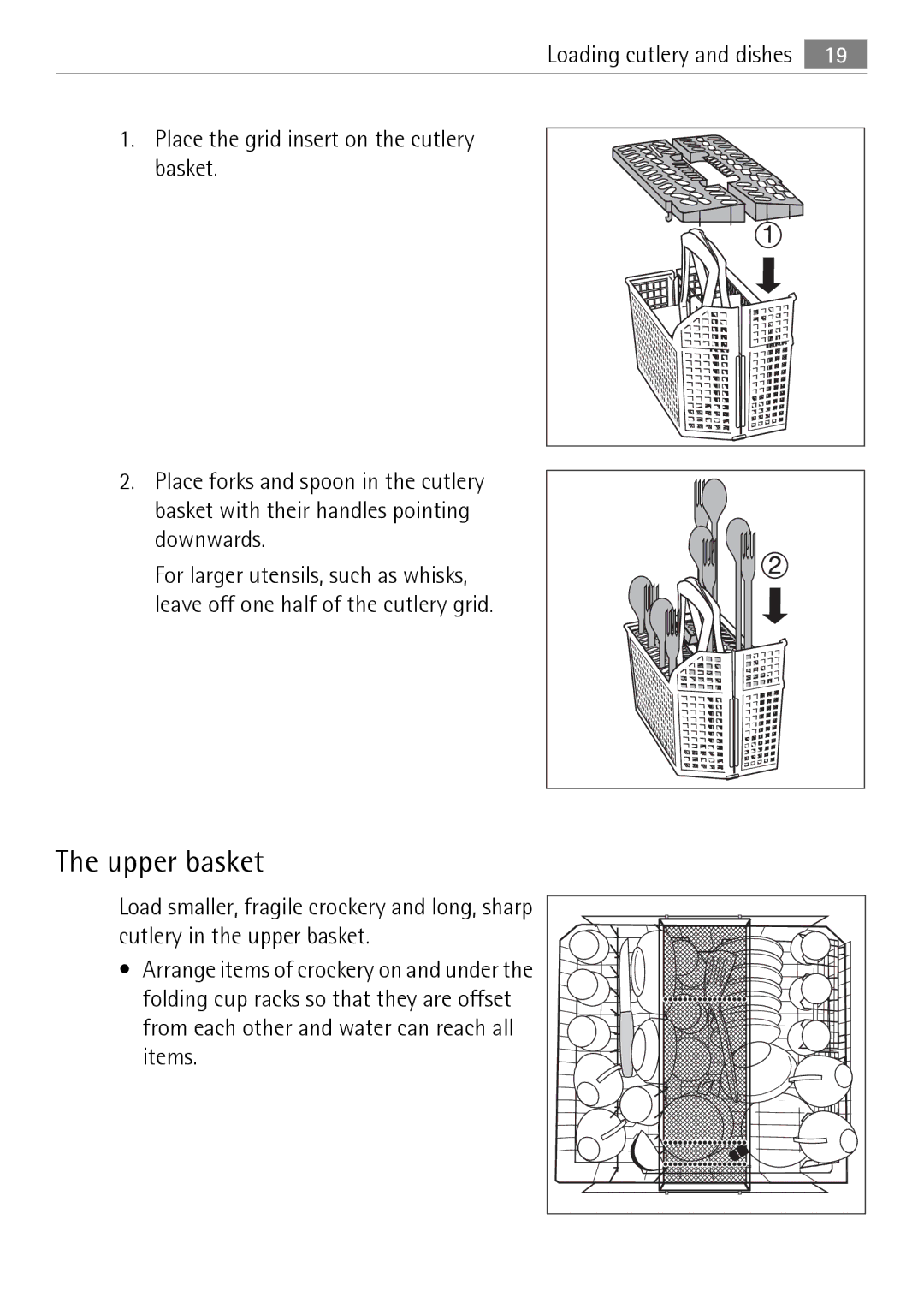 Electrolux FAVORIT 50871 user manual Upper basket 