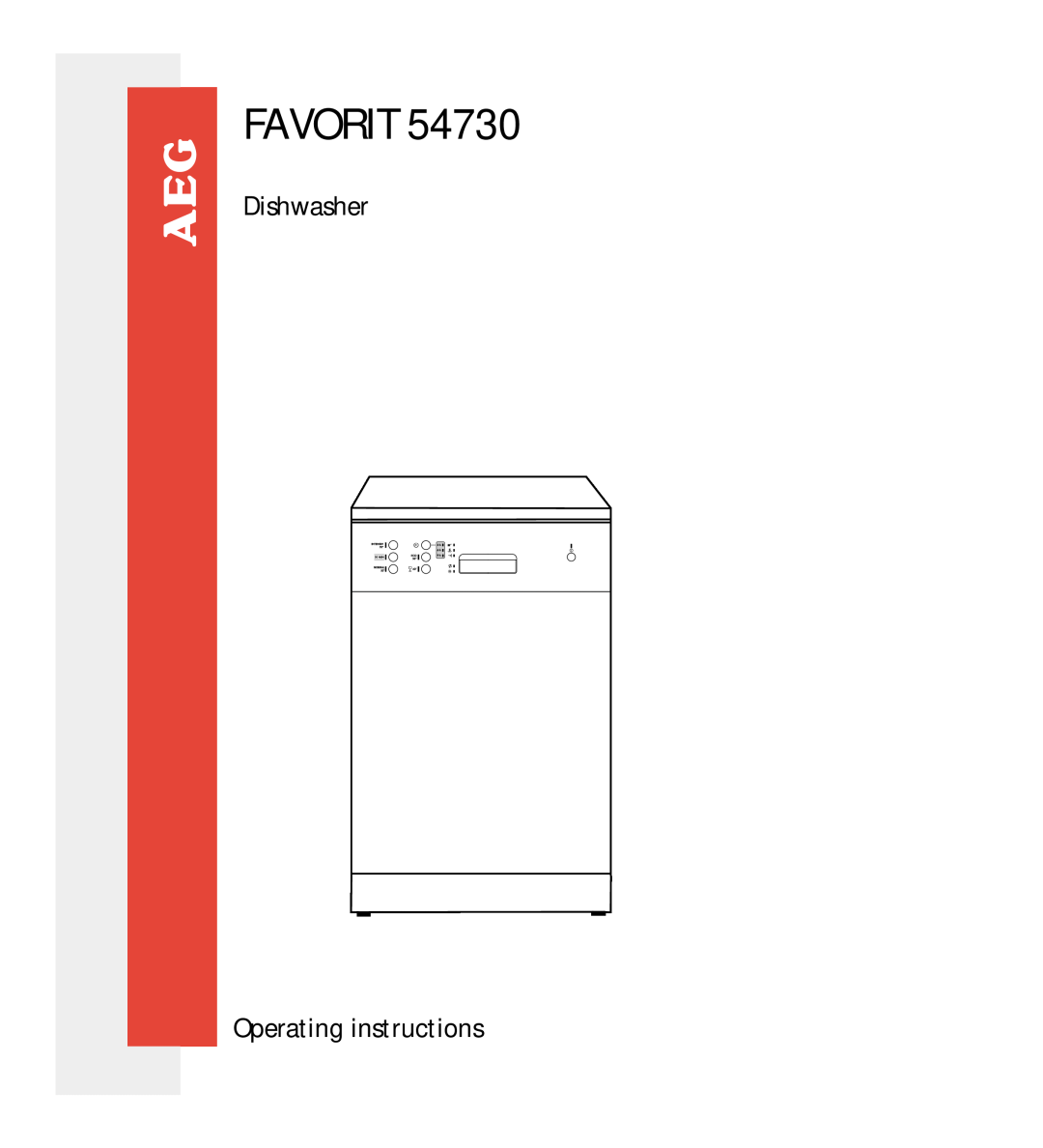 Electrolux FAVORIT 54730 manual Favorit, Dishwasher, Operating instructions 