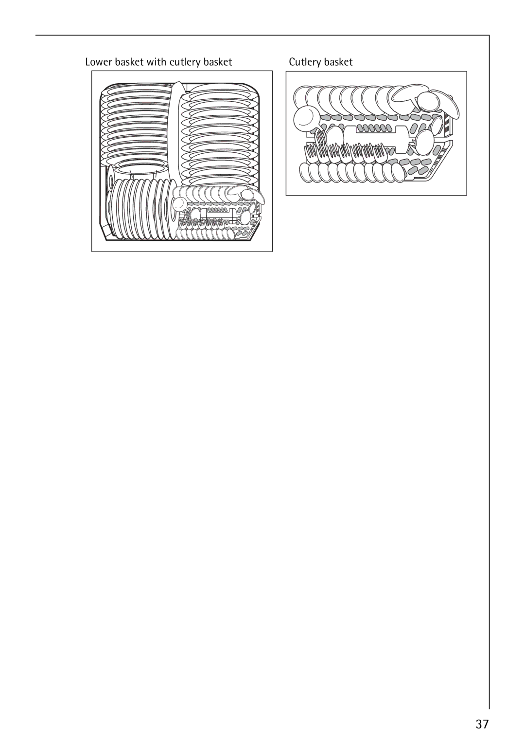 Electrolux FAVORIT 88070 manual Lower basket with cutlery basket 