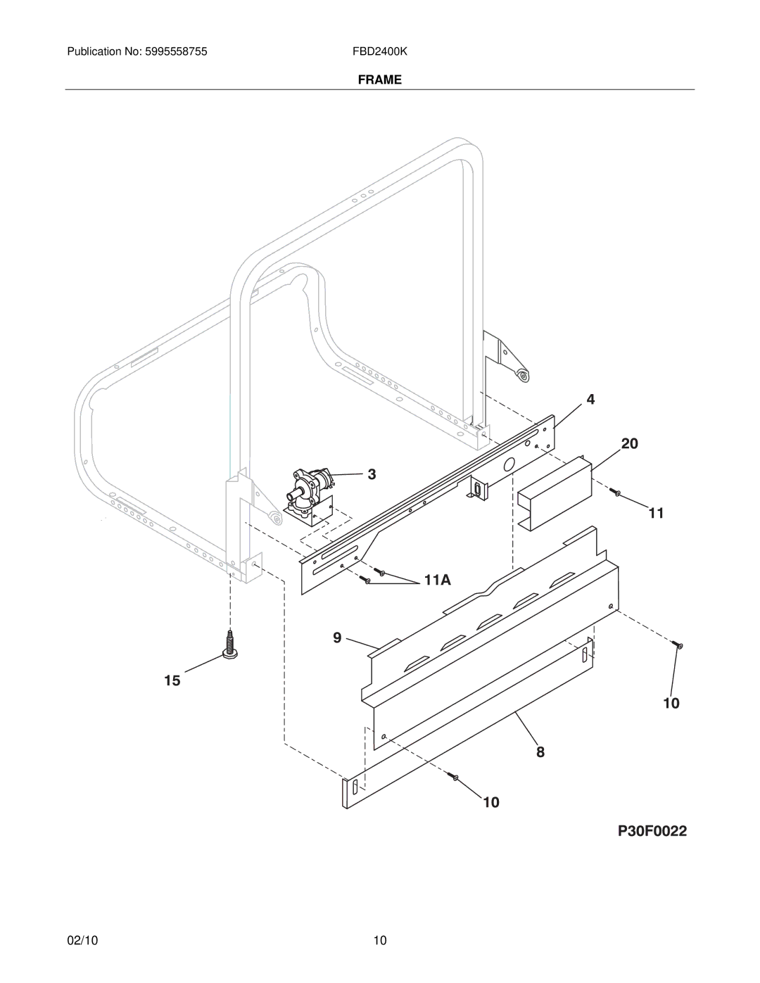 Electrolux FBD2400K installation instructions Frame 