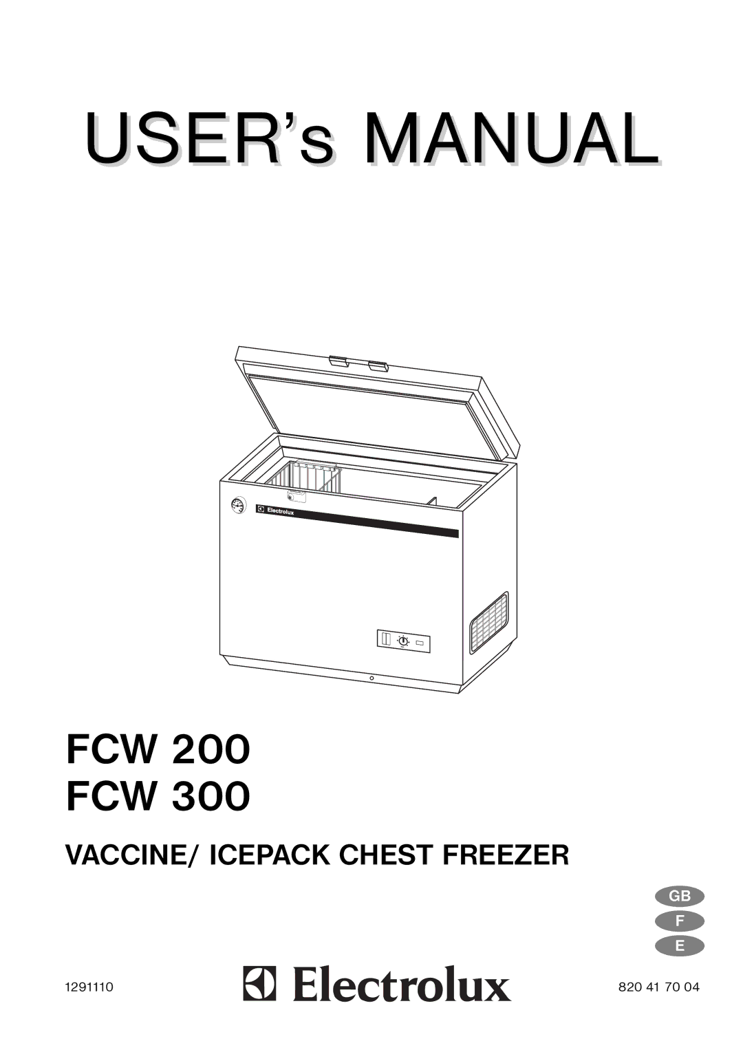 Electrolux FCW 200, FCW 300 manual USER’s Manual 