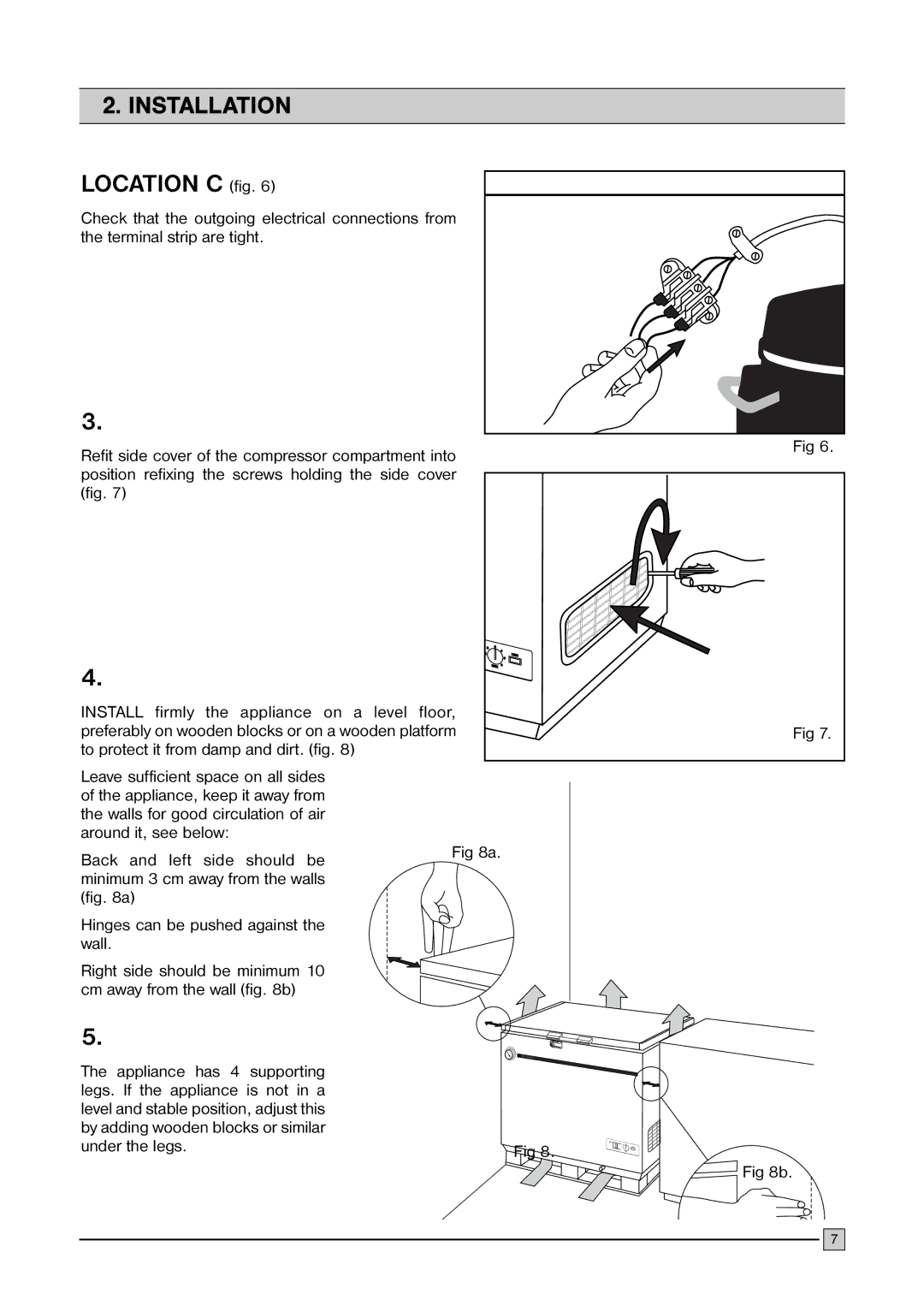 Electrolux FCW 200, FCW 300 manual Location C fig 