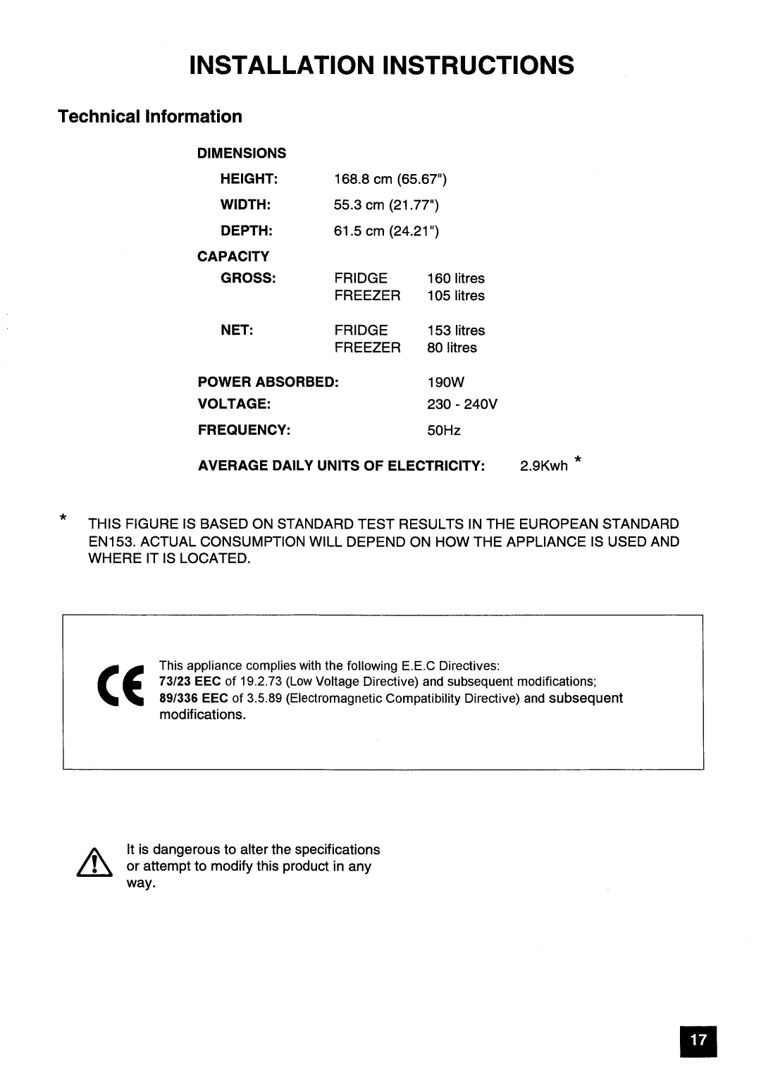 Electrolux FDF107GR manual 