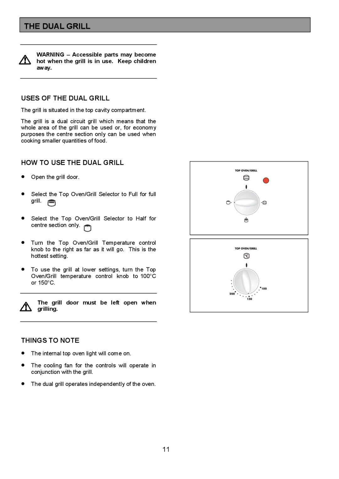 Electrolux FDO 900 manual Uses of the Dual Grill, HOW to USE the Dual Grill 