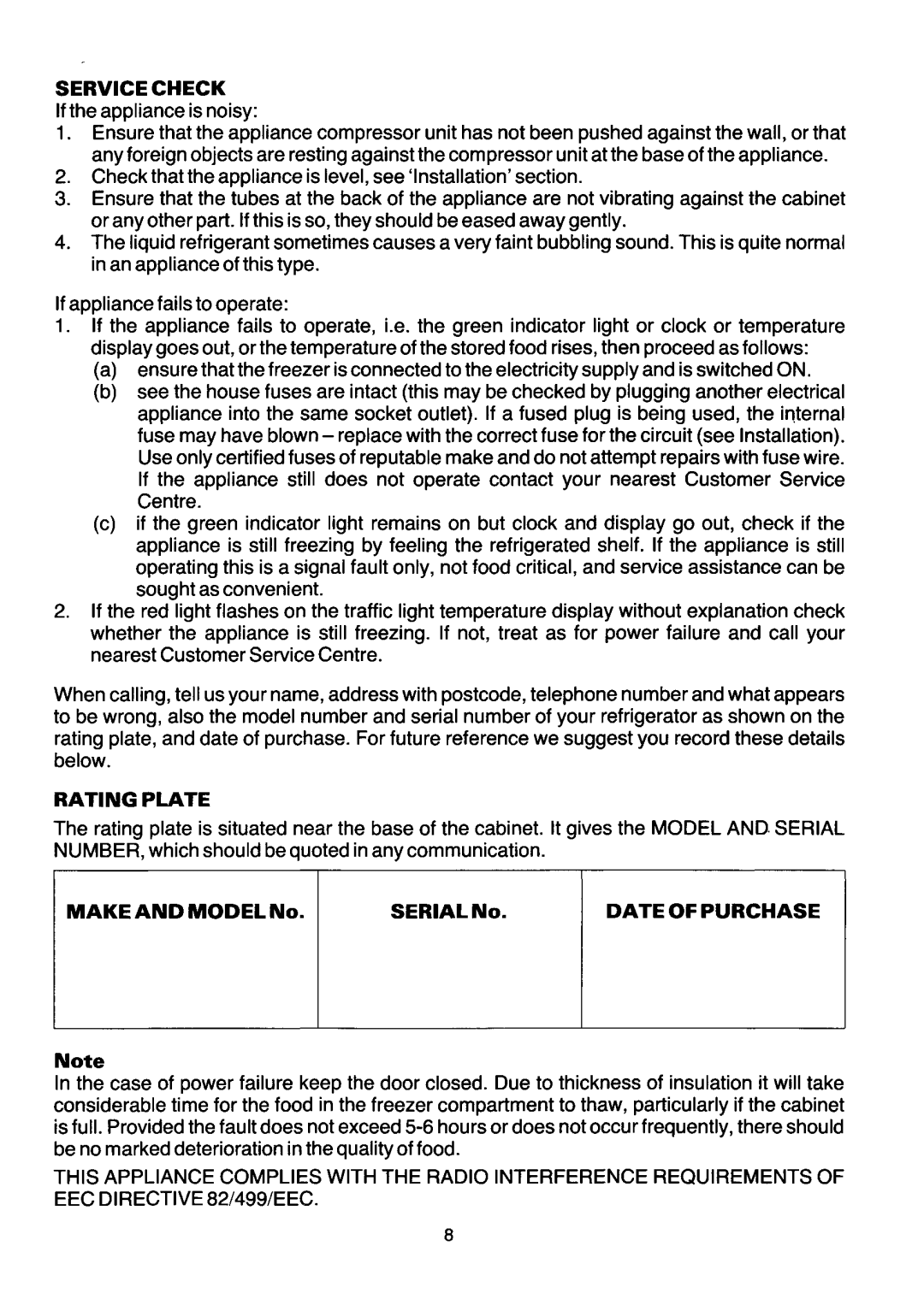 Electrolux FE407 manual 