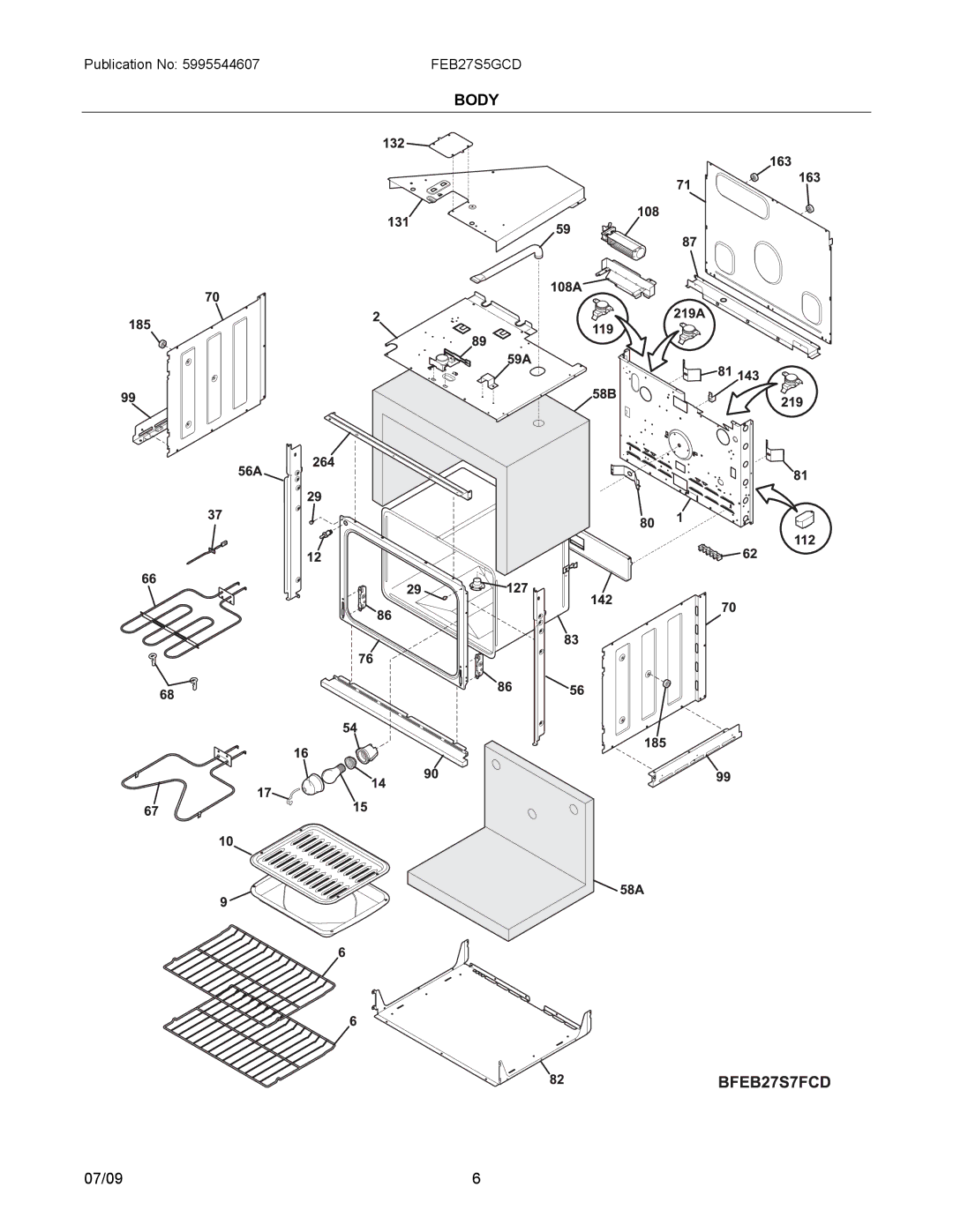 Electrolux FEB25S5G installation instructions Body 