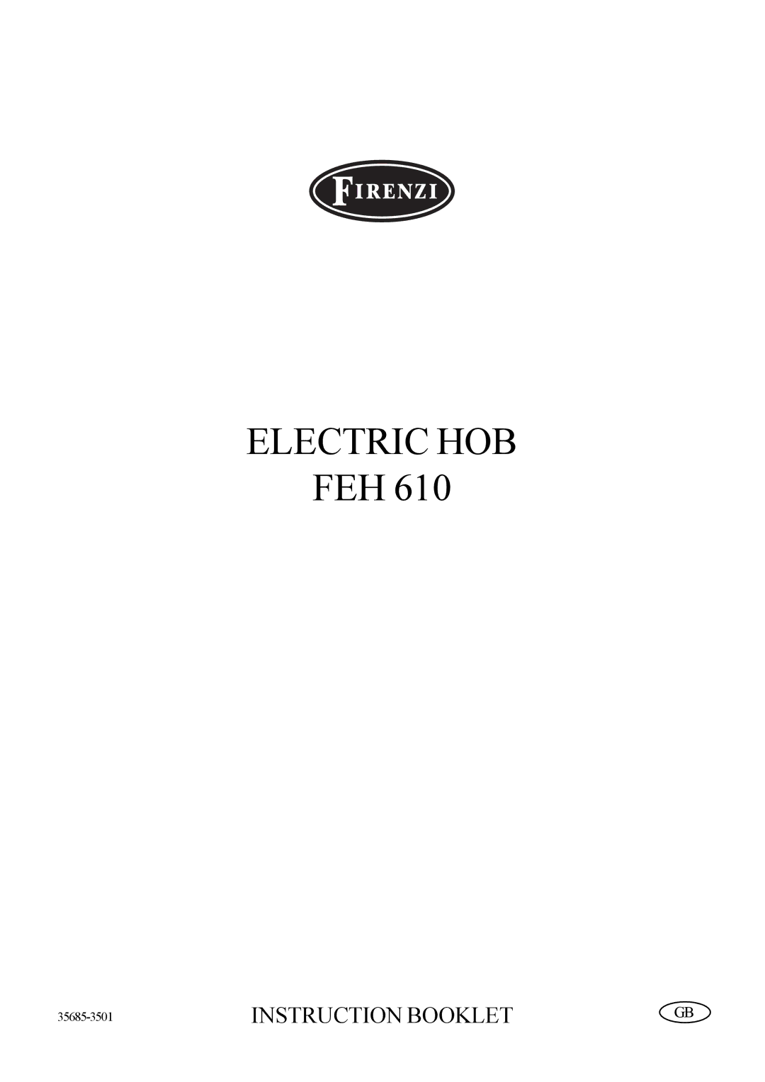 Electrolux FEH 610 manual Electric HOB 