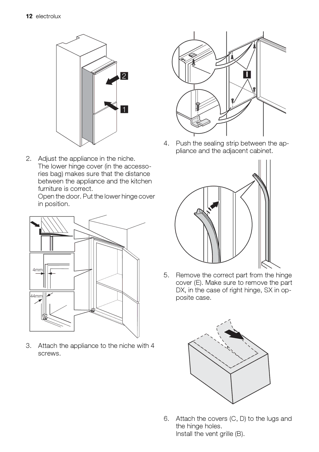 Electrolux FI22/10SA, FI22/10FA user manual 4mm 44mm 