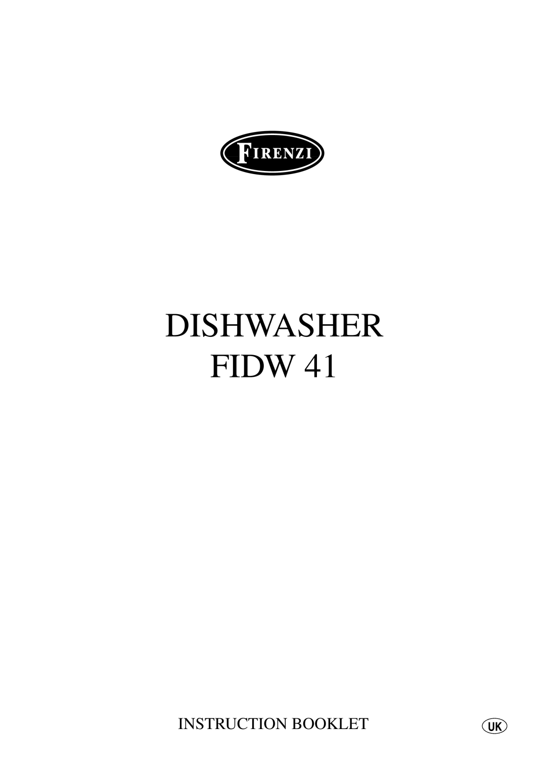 Electrolux FIDW 41 manual Dishwasher Fidw 