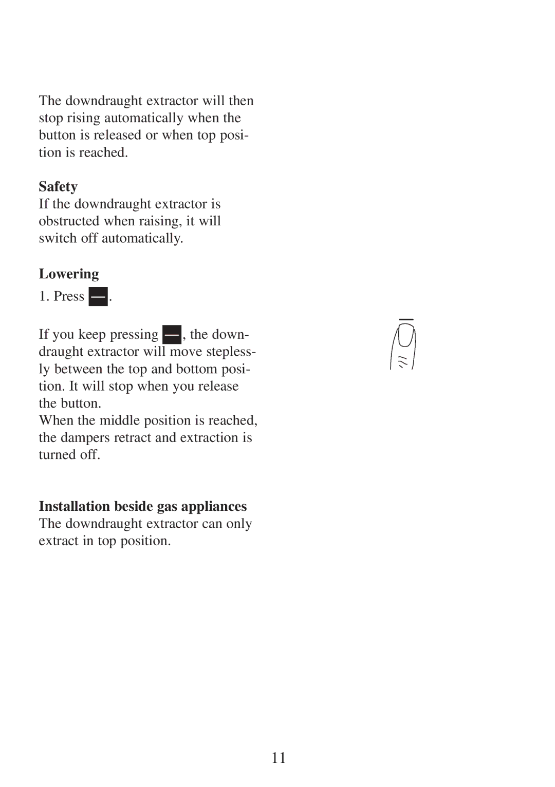 Electrolux FM 2500DD-A manual Safety, Lowering 