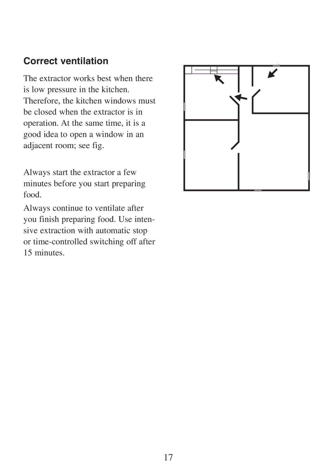 Electrolux FM 2500DD-A manual Correct ventilation 