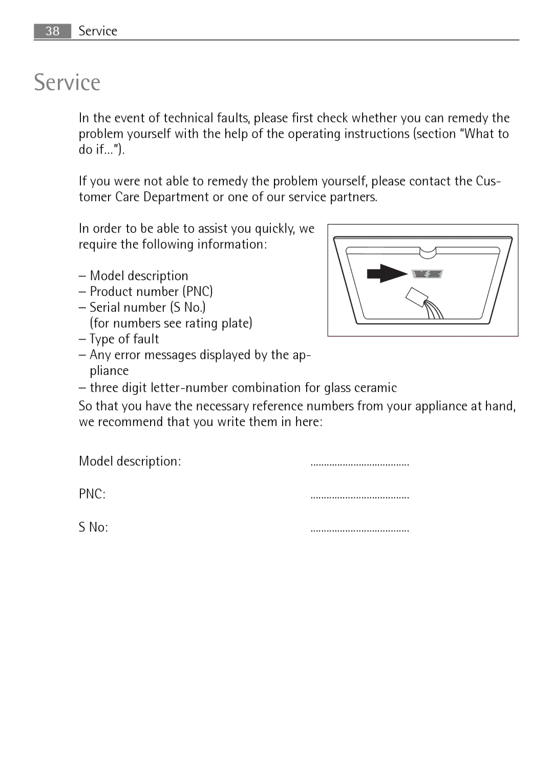 Electrolux FM 7803 K-AN user manual Service 