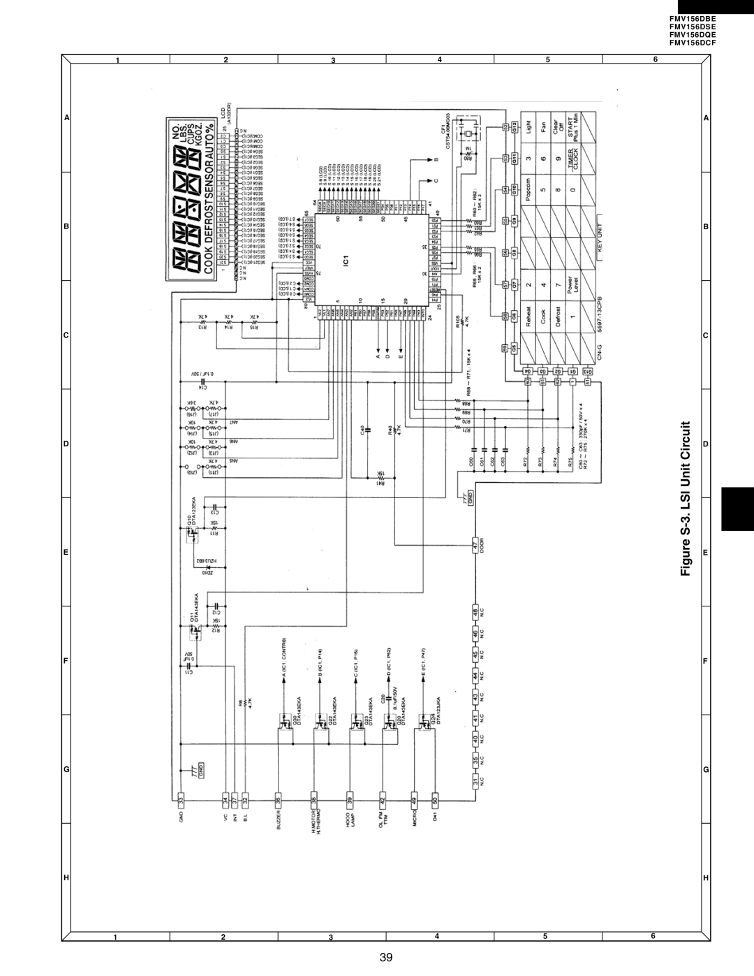 Electrolux FMV156DBE service manual LSI Unit Circuit 