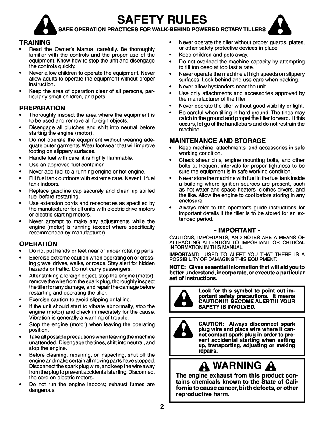 Electrolux FN620K owner manual Safety Rules, Training, Preparation, Operation, Maintenance And Storage 
