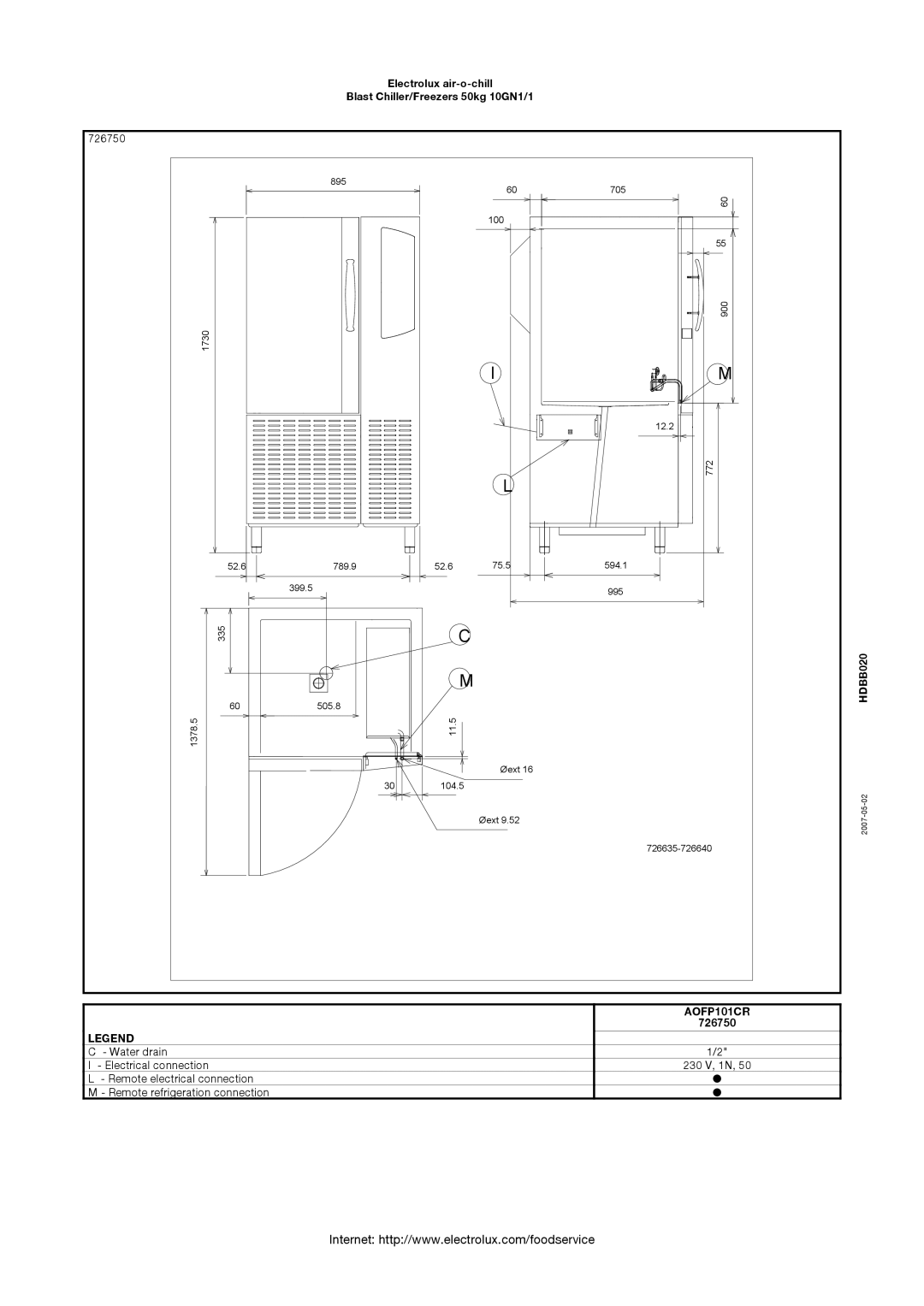 Electrolux Freezer manual 726750 