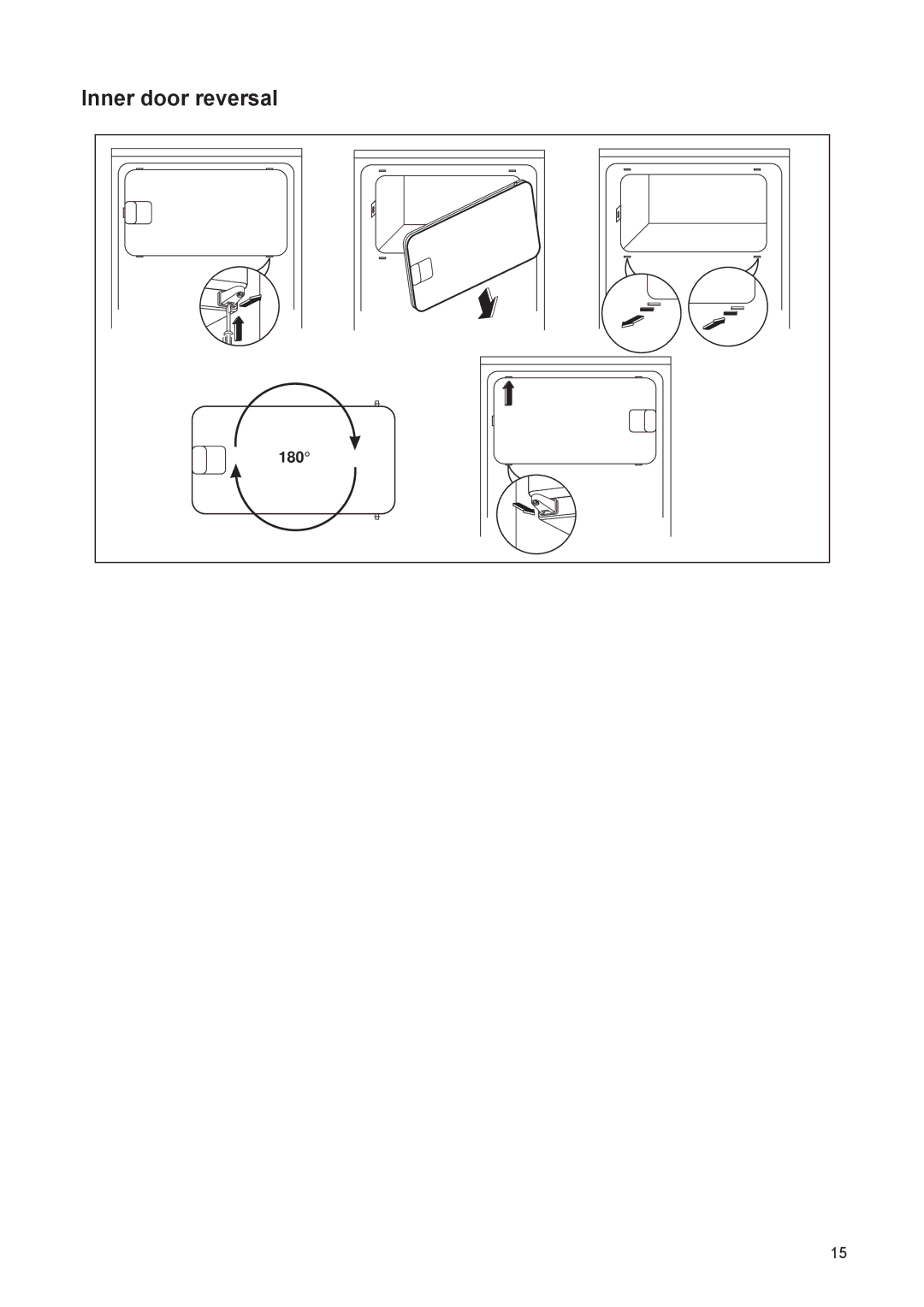 Electrolux FRF 120 manual Inner door reversal 