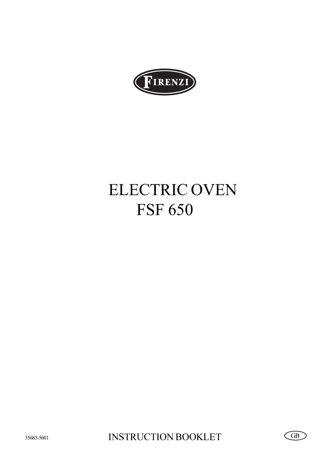 Electrolux FSF 650 manual Electric Oven 