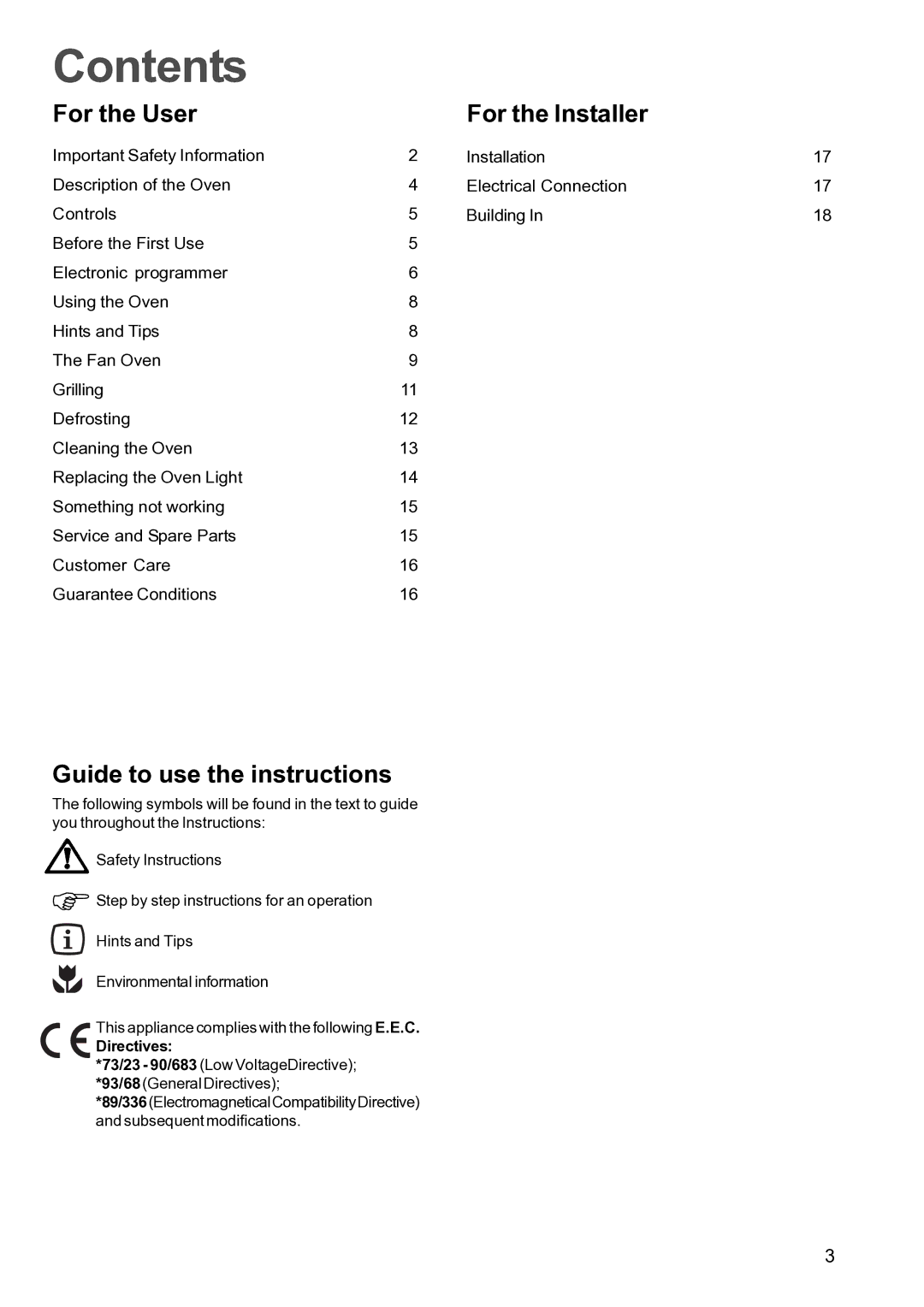 Electrolux FSF 650 manual Contents 