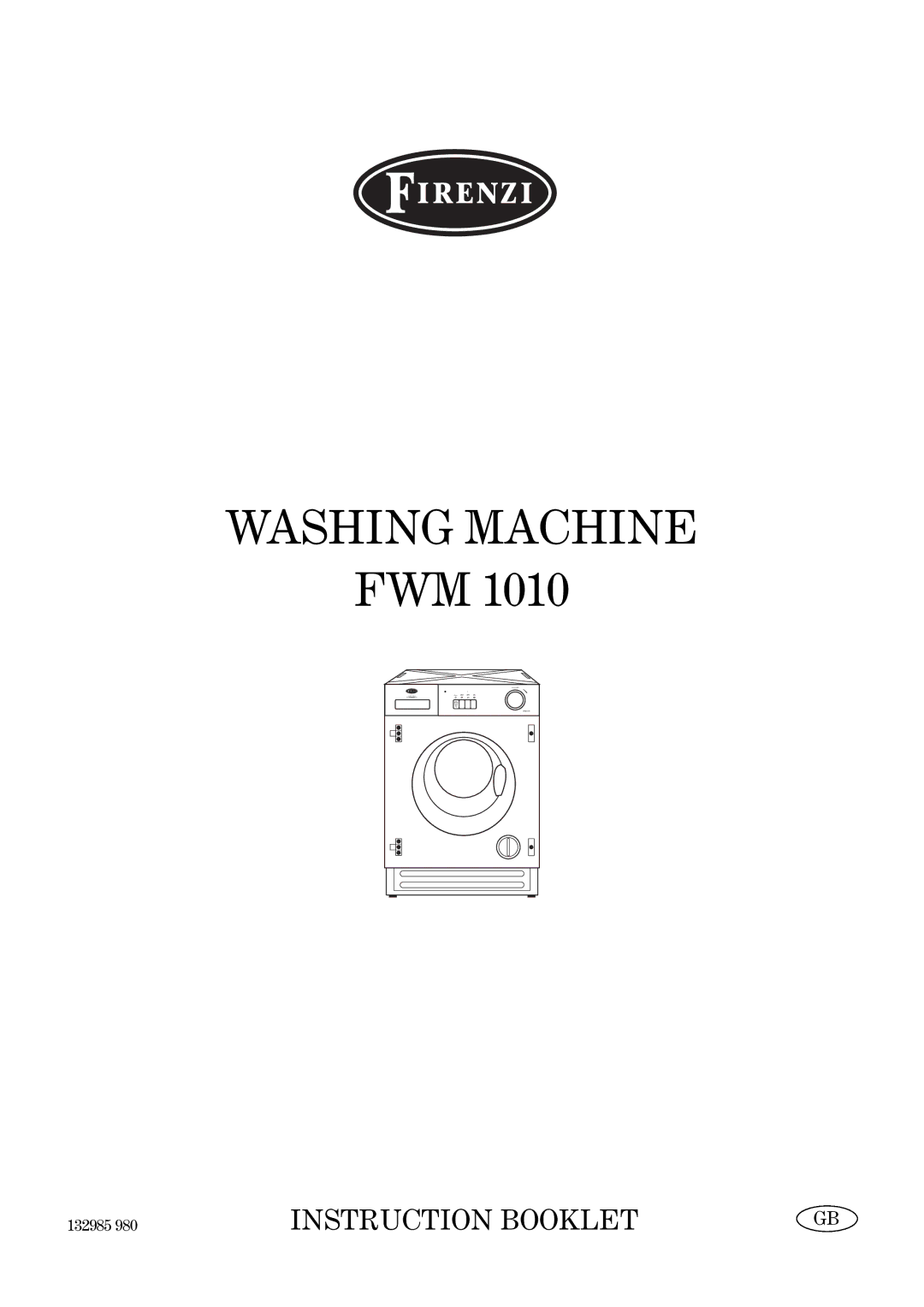 Electrolux FWM 1010 manual Washing Machine 