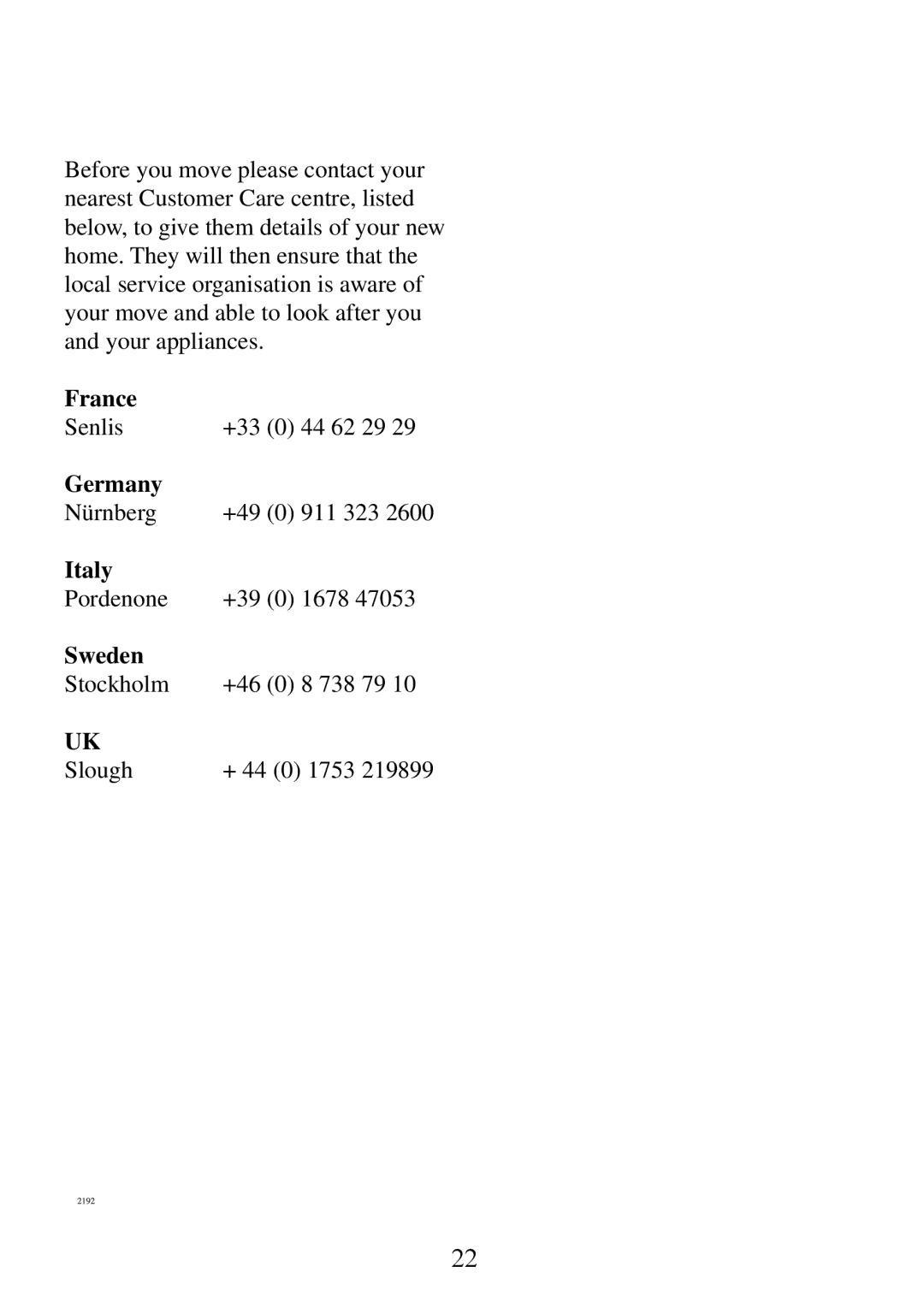 Electrolux Gas hob manual France, Germany, Italy, Sweden 