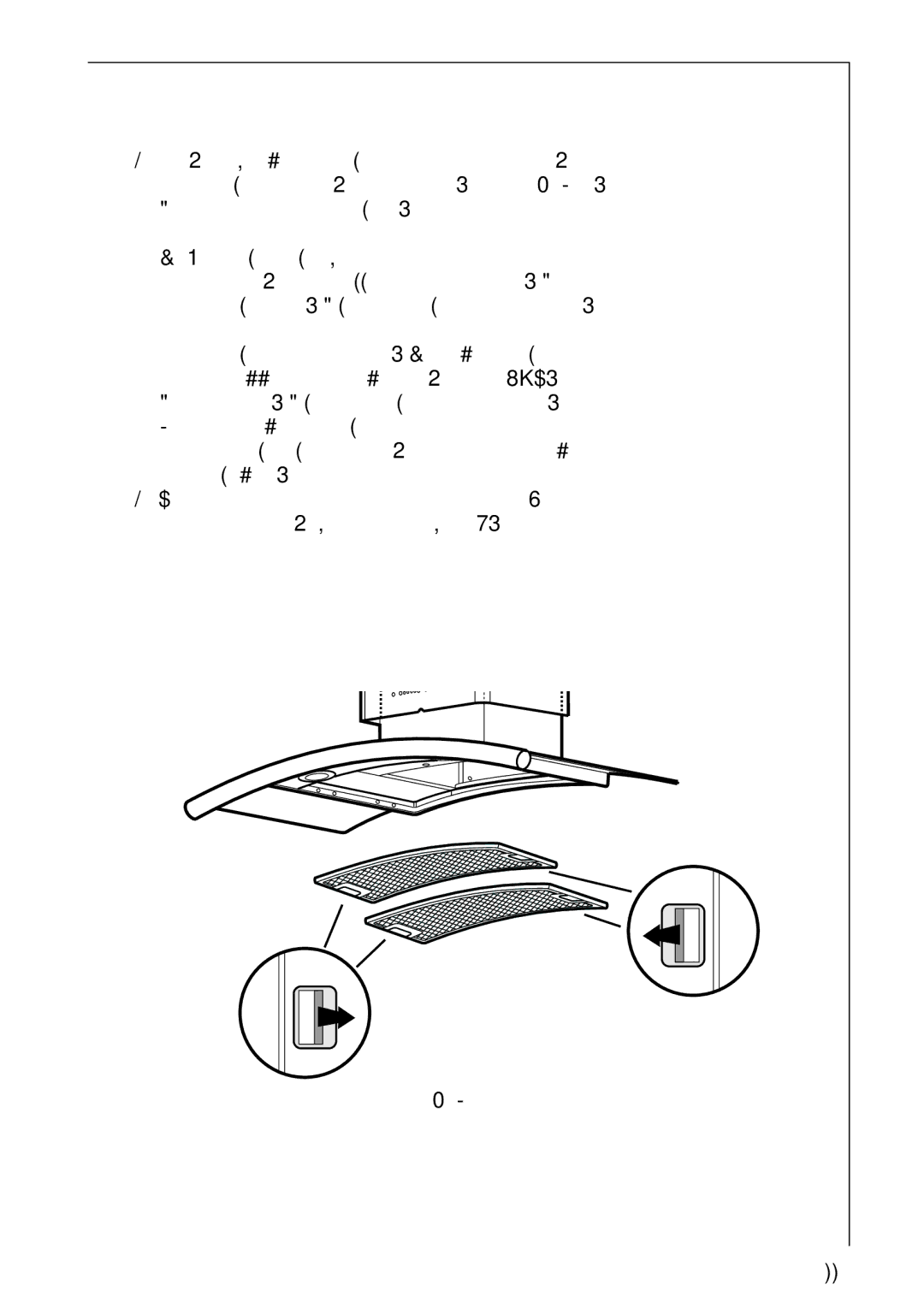 Electrolux HD 8694 installation instructions Open the metal grease filter 