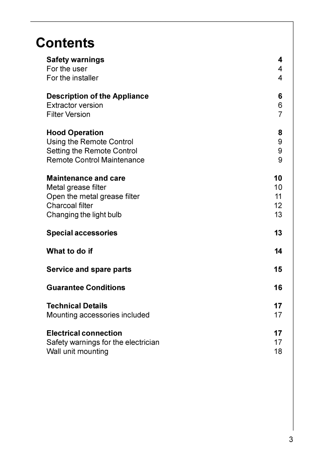 Electrolux HD 8694 installation instructions Contents 