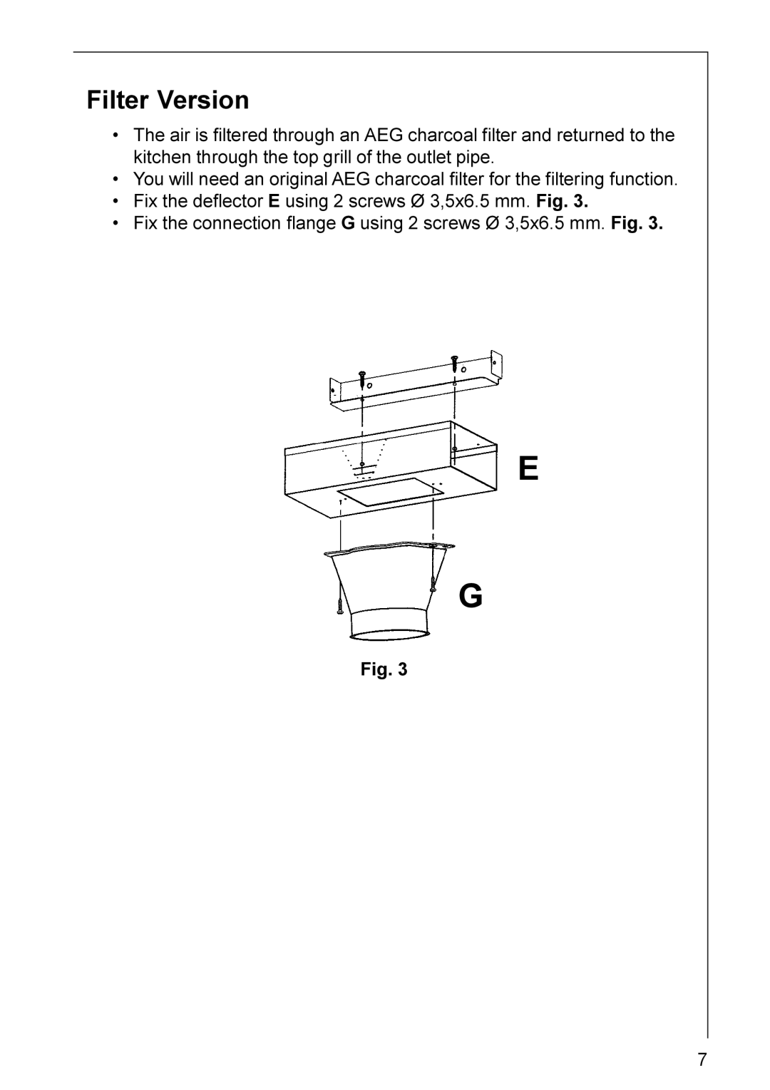 Electrolux HD 8694 installation instructions Filter Version 