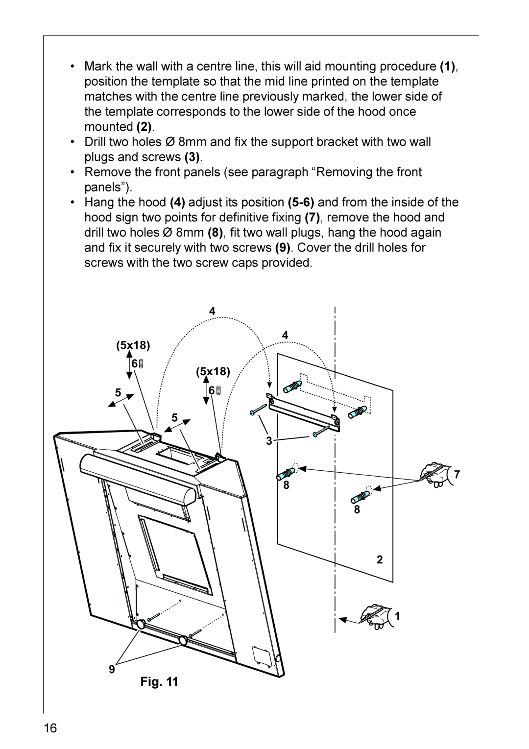 Electrolux HD 8760, HD 8795 installation instructions 5x18 