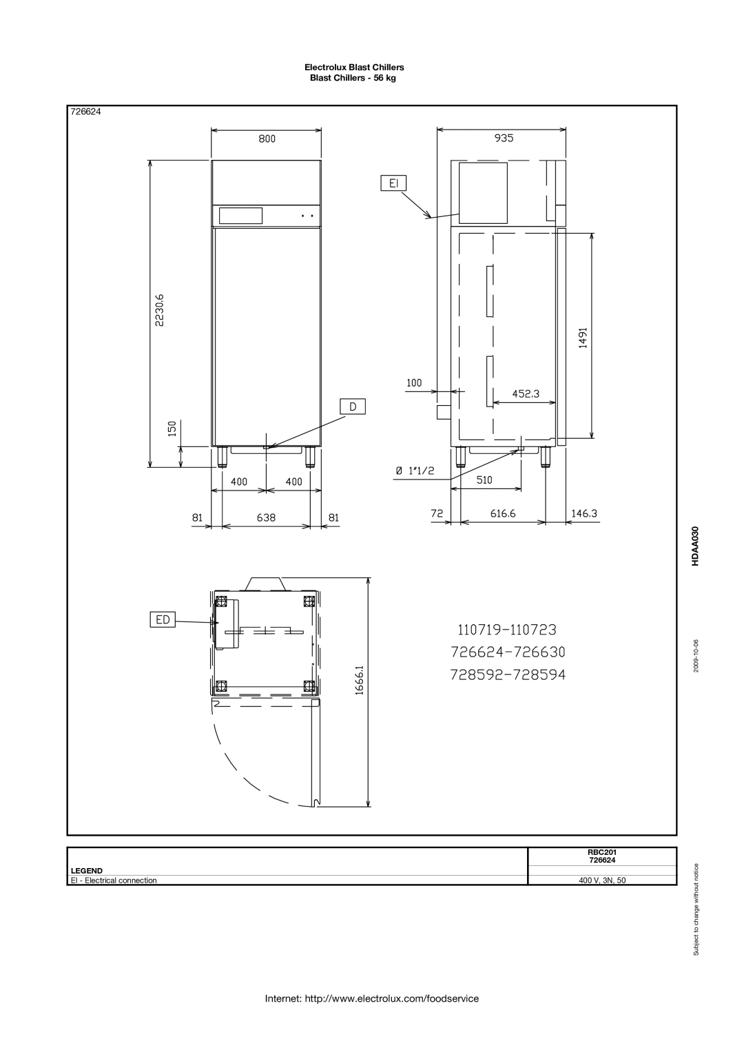 Electrolux HDAA030 manual 726624 