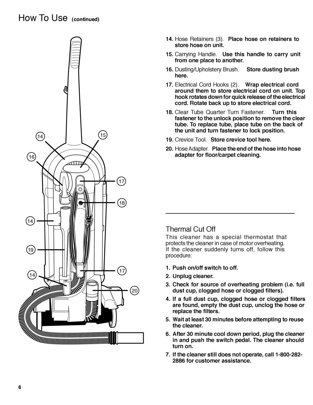 Electrolux HP5550 Series manual Thermal Cut Off, 1415 