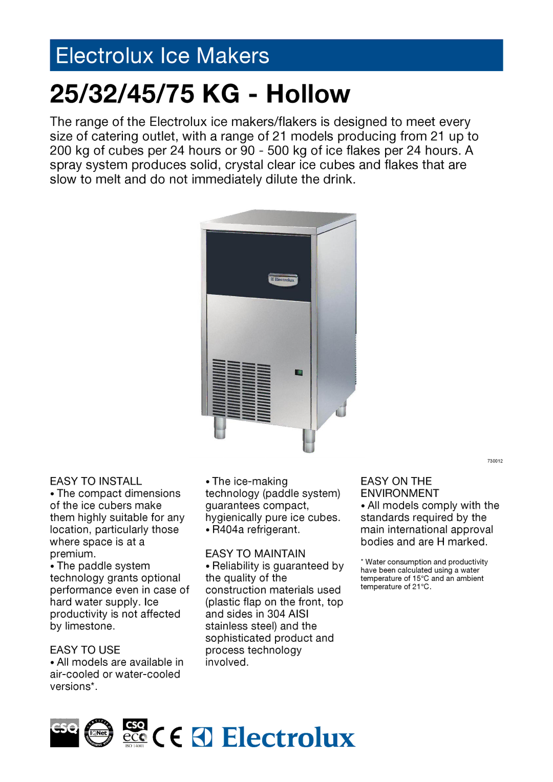 Electrolux IMF35W dimensions 25/32/45/75 KG Hollow, Easy to Install, Easy to USE, Easy to Maintain, Easy on Environment 