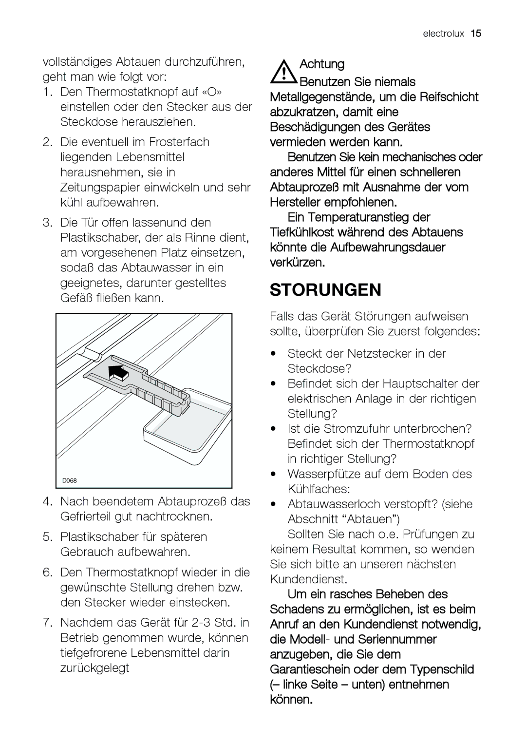 Electrolux JCN 44181 manual Storungen 