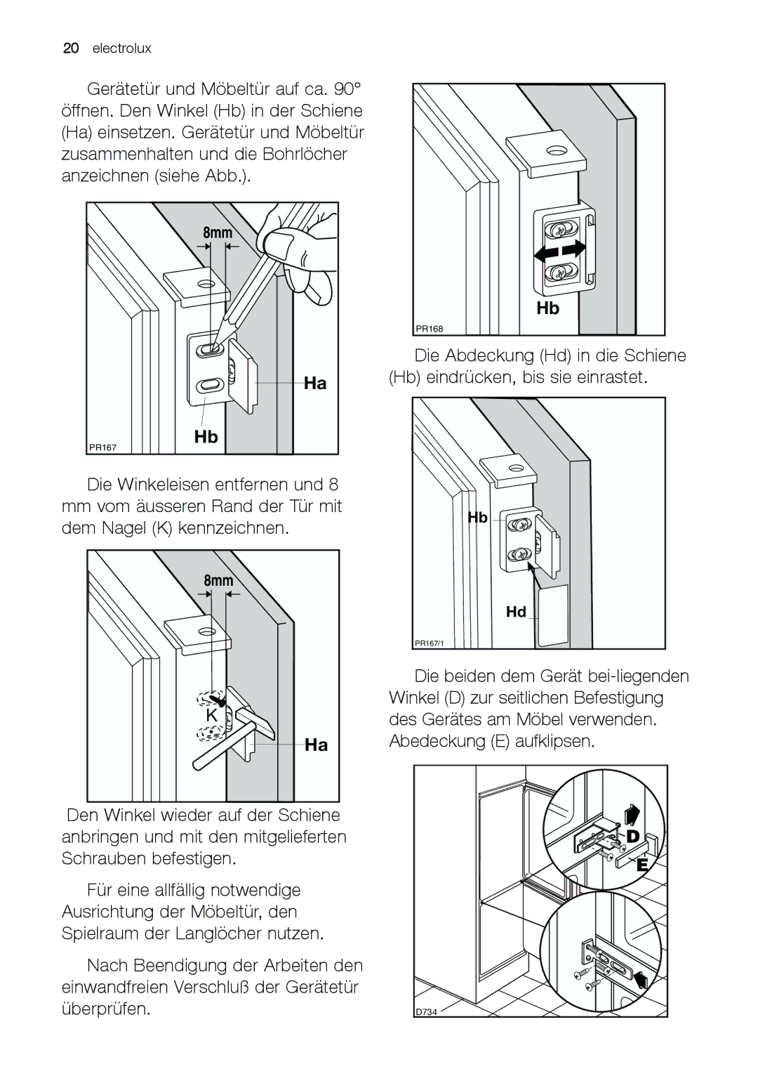 Electrolux JCN 44181 manual 8mm 