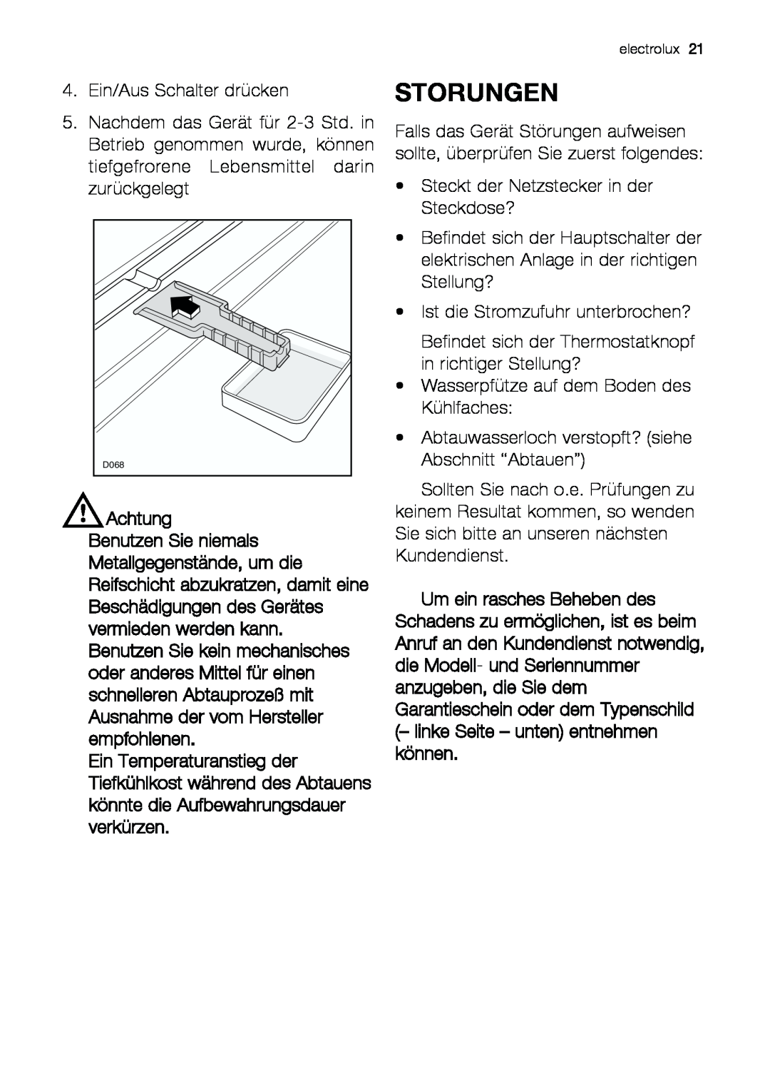 Electrolux JCZ 94181 manual Storungen 