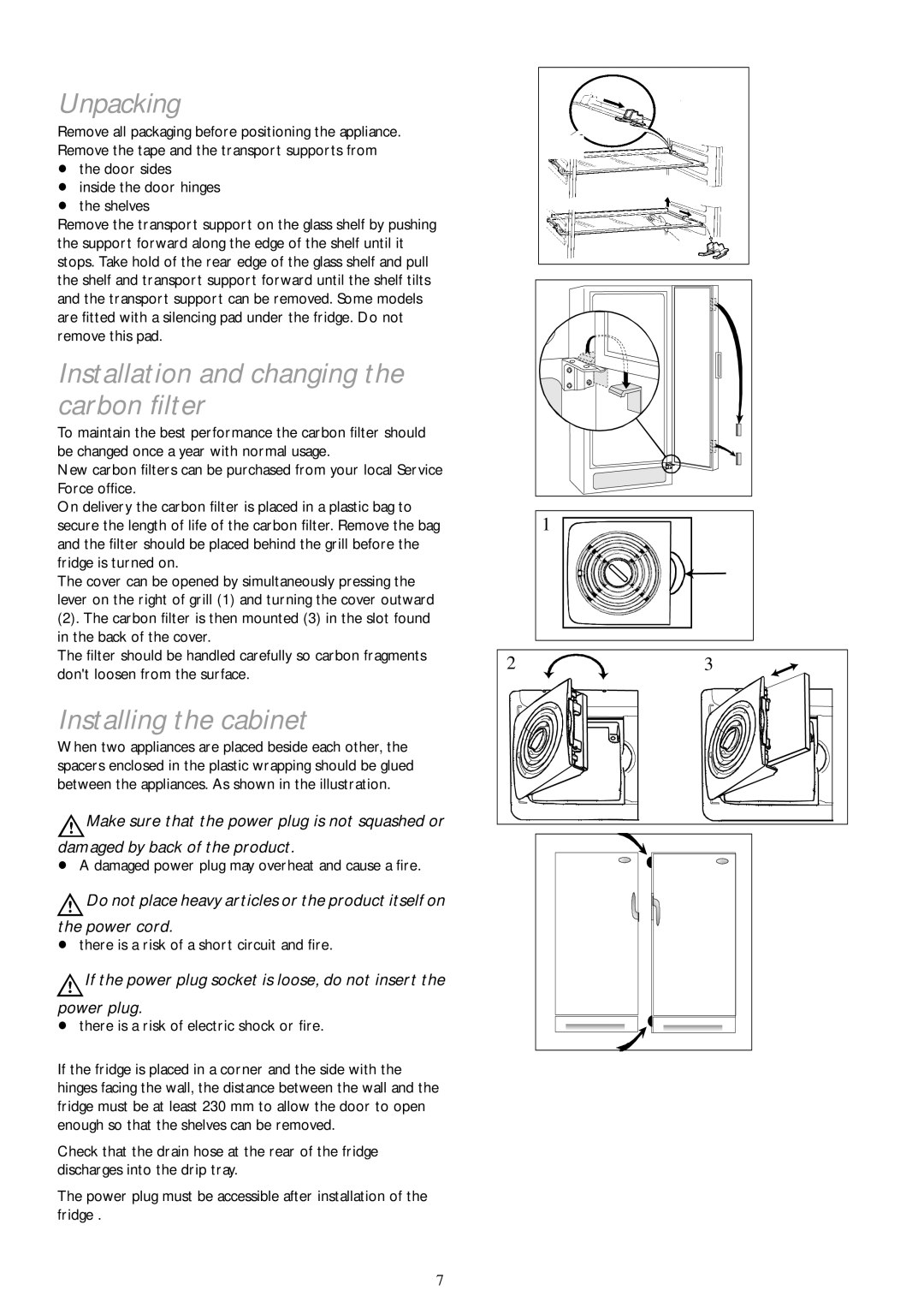 Electrolux JLLFW 1805 instruction manual Unpacking 